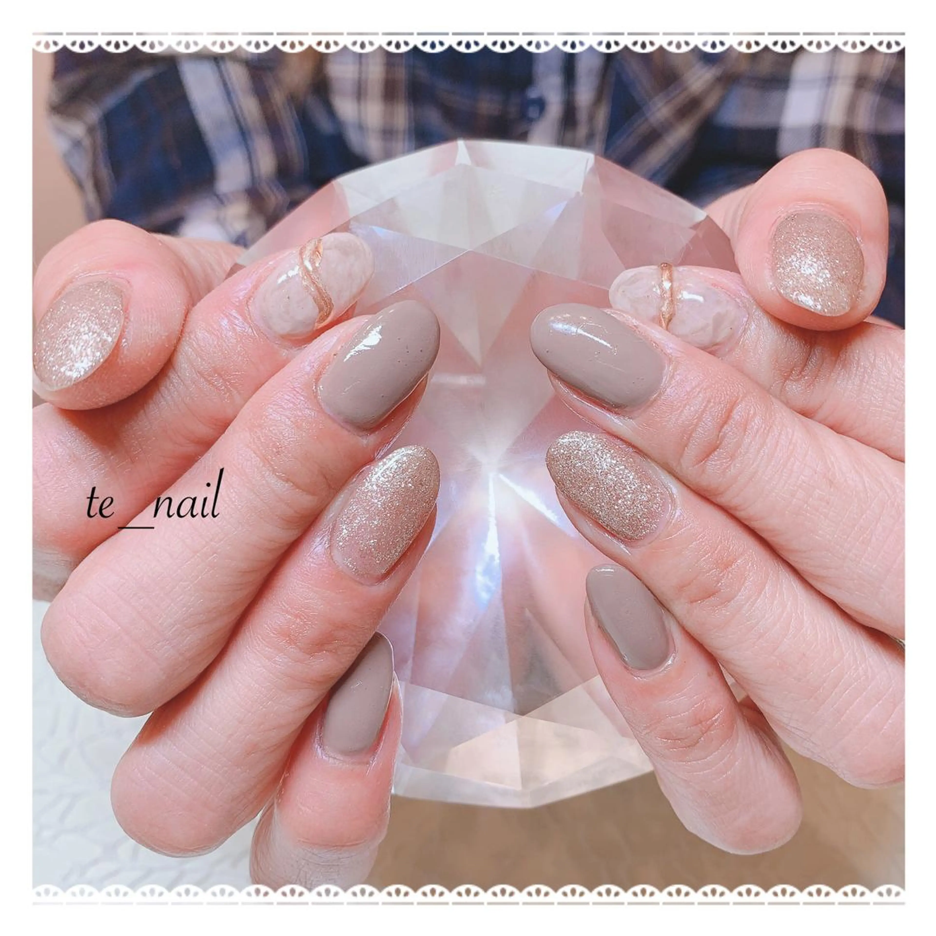 ネイル アートネイル フラッシュネイル ゴールド 大理石ネイル(マーブル) ｔe_ nailのネイルデザイン