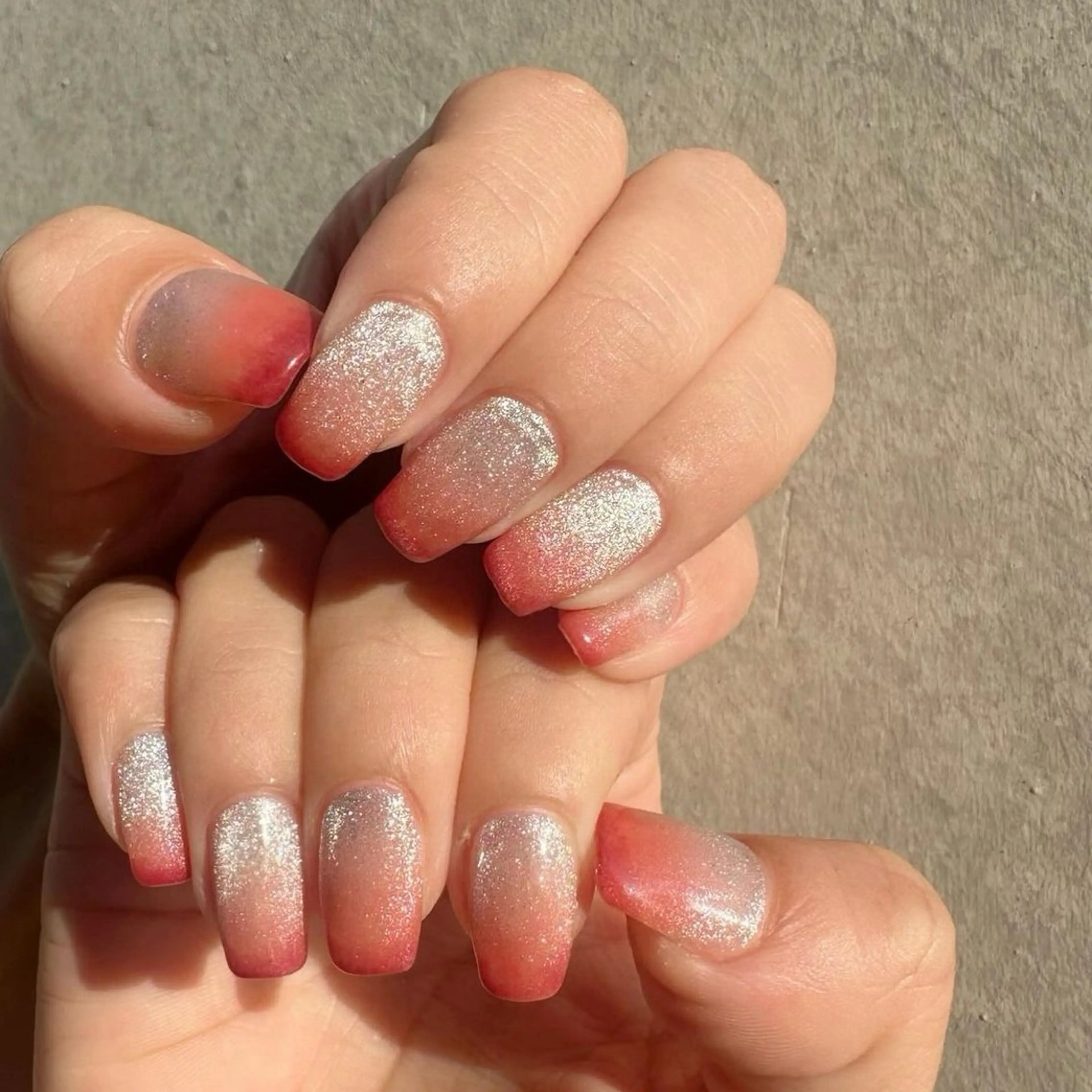 ネイル クリアネイル グラデーション 氷ネイル・うるうるネイル 韓国ネイル マグネットネイル 🪞KAPE NAIL 🪞のネイルデザイン