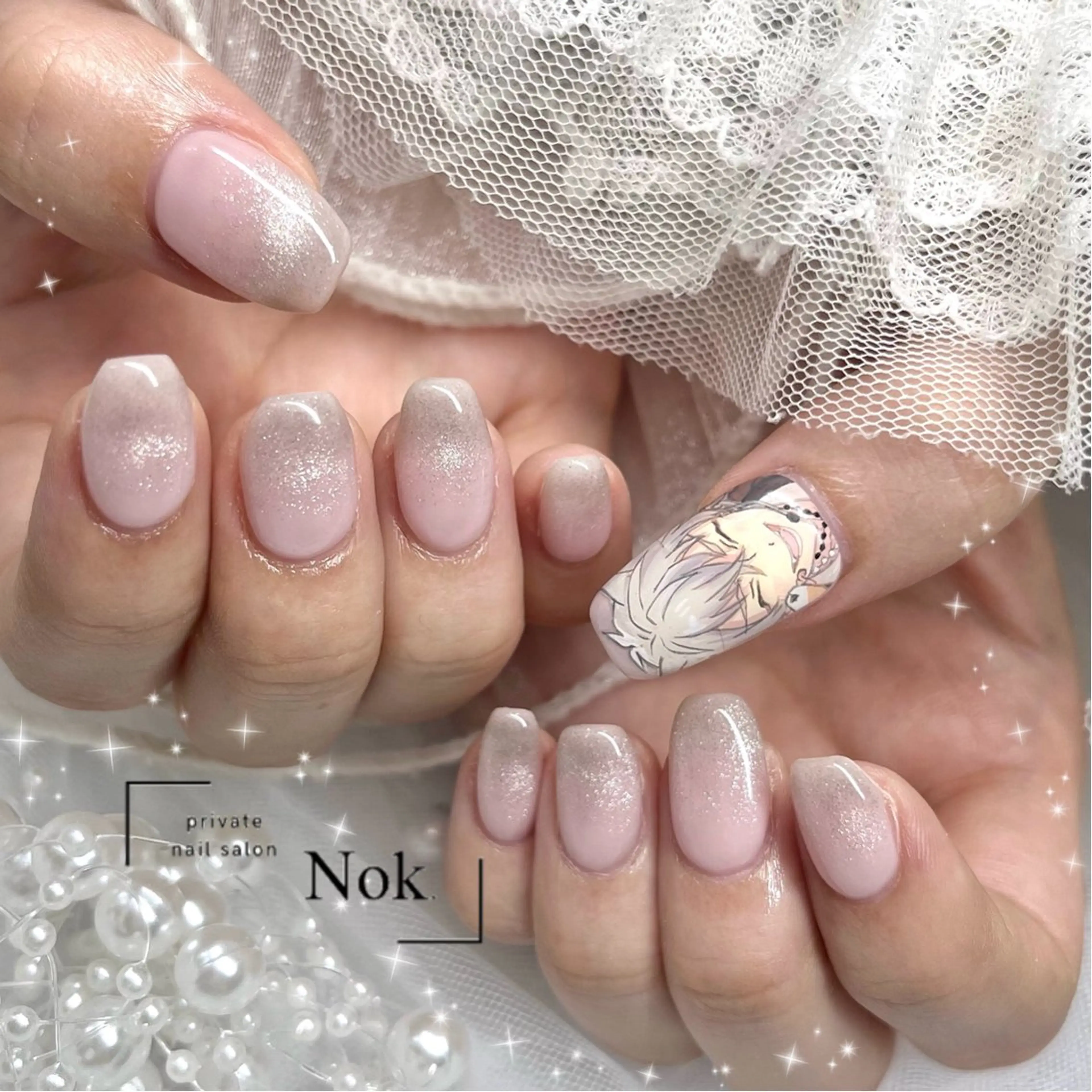 ネイル マグネットネイル ハンドネイル 池袋痛ネイル Nok. 渡辺のネイルデザイン