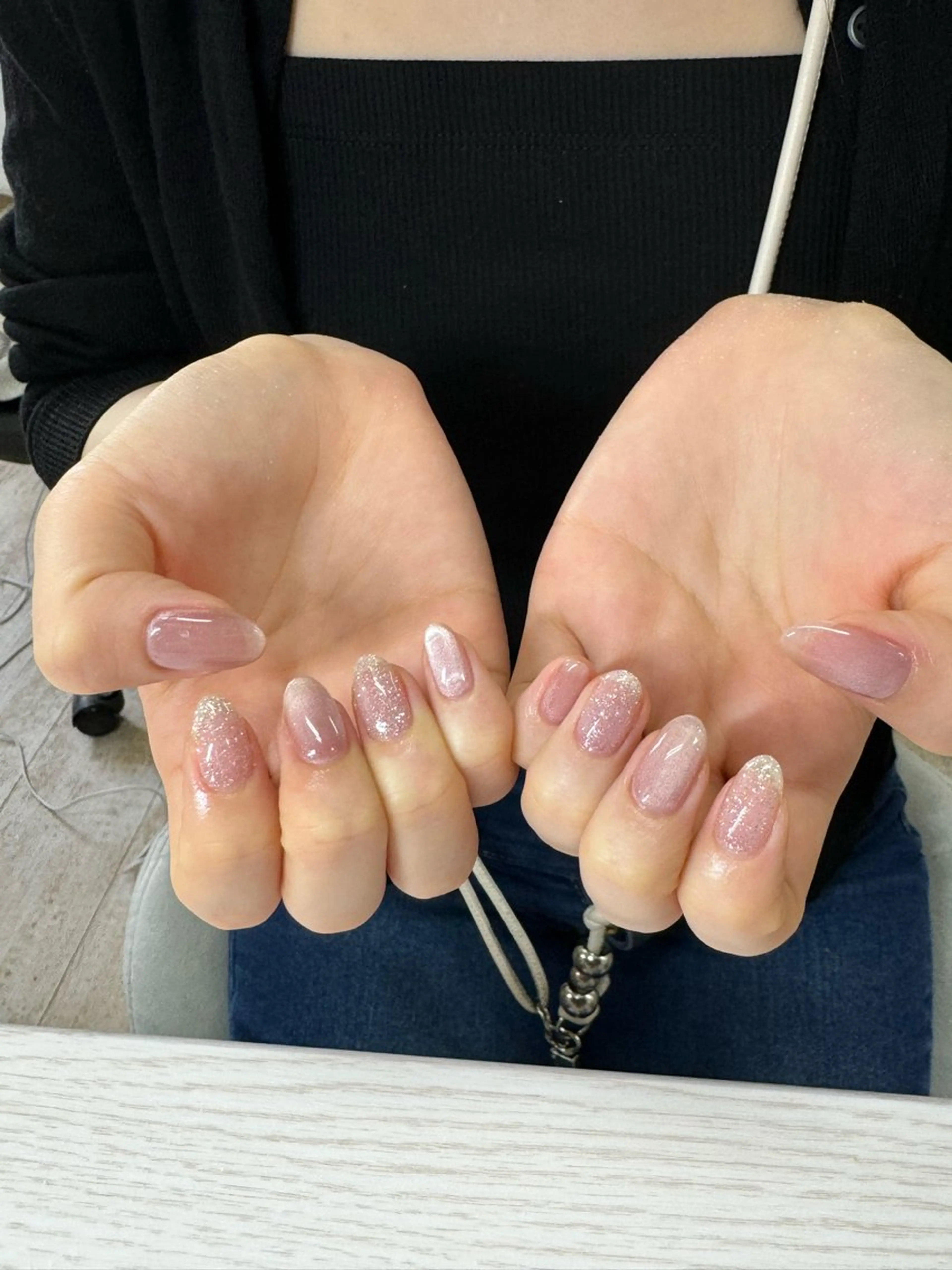 ネイル フラッシュネイル マグネットネイル VENUSBELT 杏のネイルデザイン