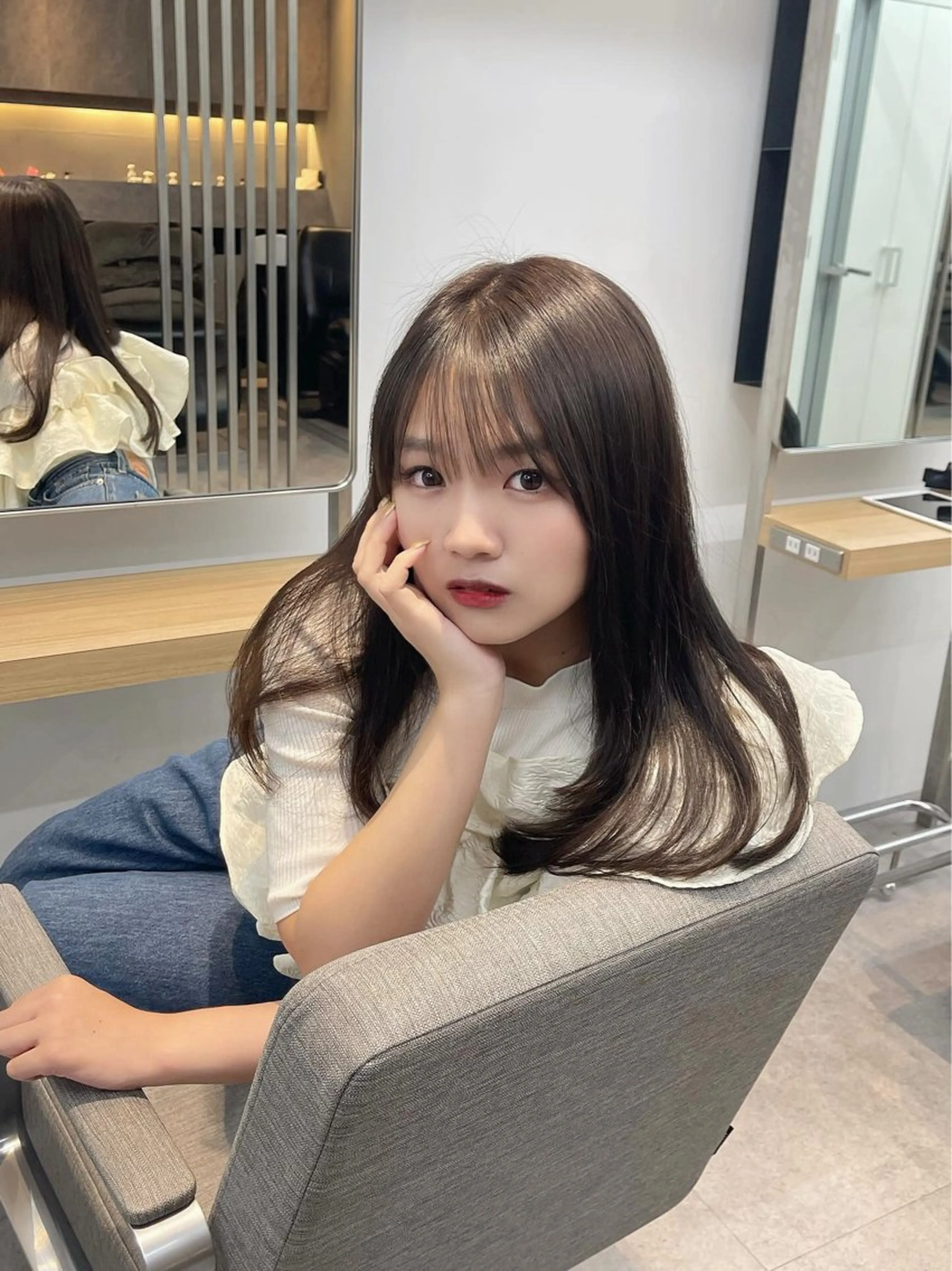 ロング カラー ベージュカラー 透明感カラー モカベージュ トリートメント ciel hairdesign所属・綱島/髪質改善 /艶髪/ルキヤ‎‎のヘアスタイル