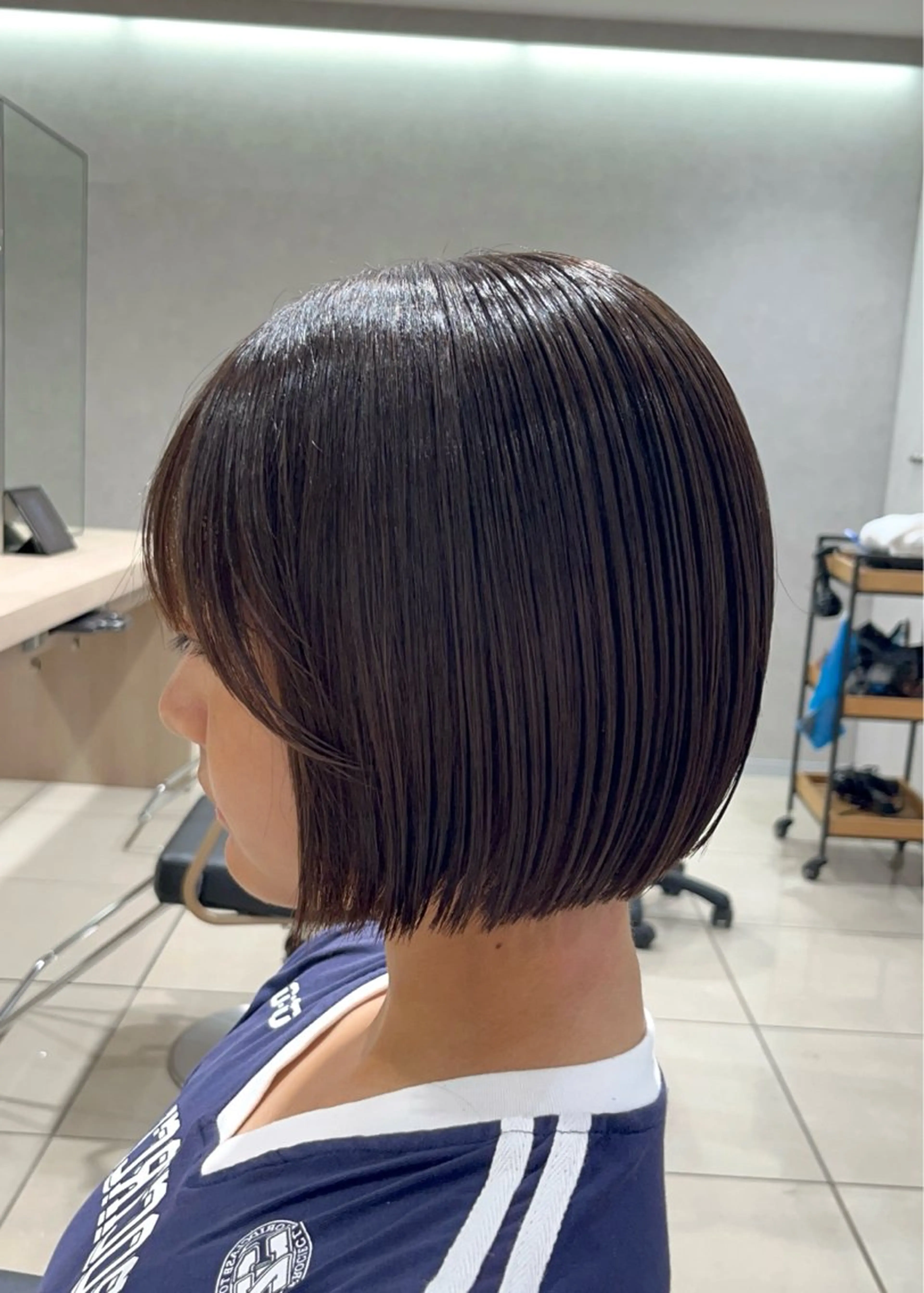 ミディアム パーマ ボブ 縮毛矯正 カット 縮毛矯正 トリートメント 巖本 真希のヘアスタイル