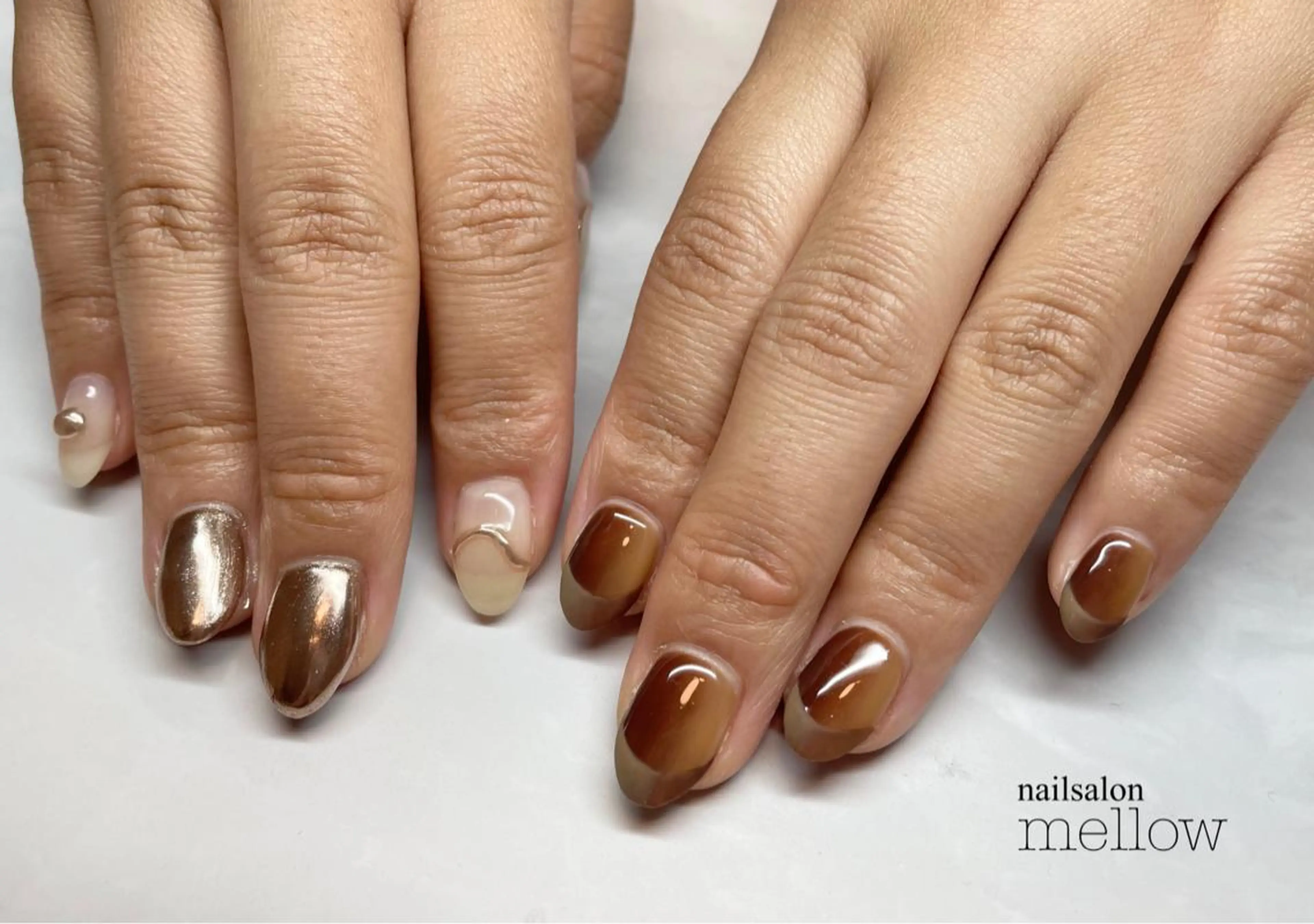 ネイル フレンチネイル 持ち込み オンブレフレンチ 大山 浩美のネイルデザイン