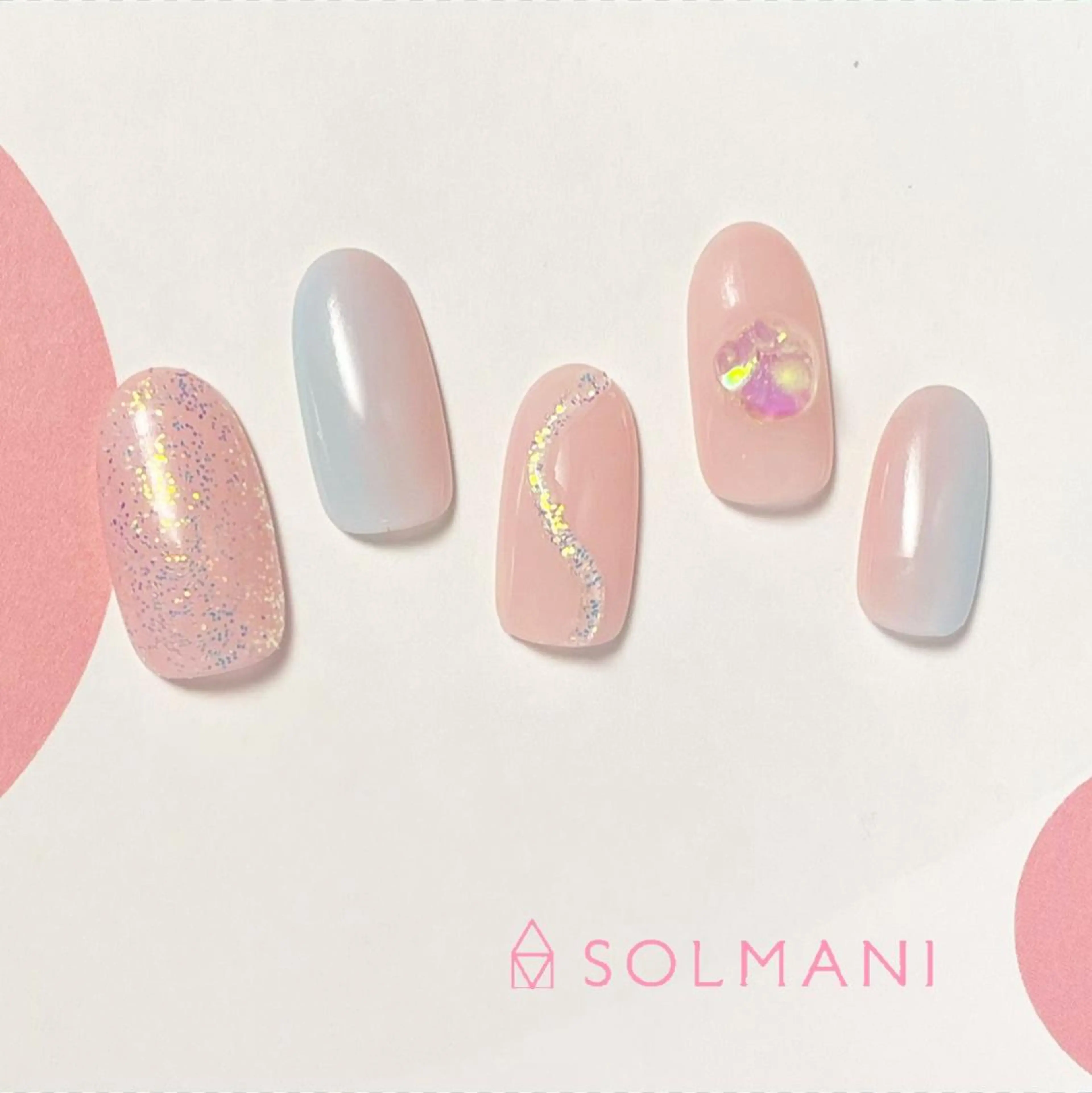 ネイル ぷっくりネイル SOLMANI 予約担当のネイルデザイン