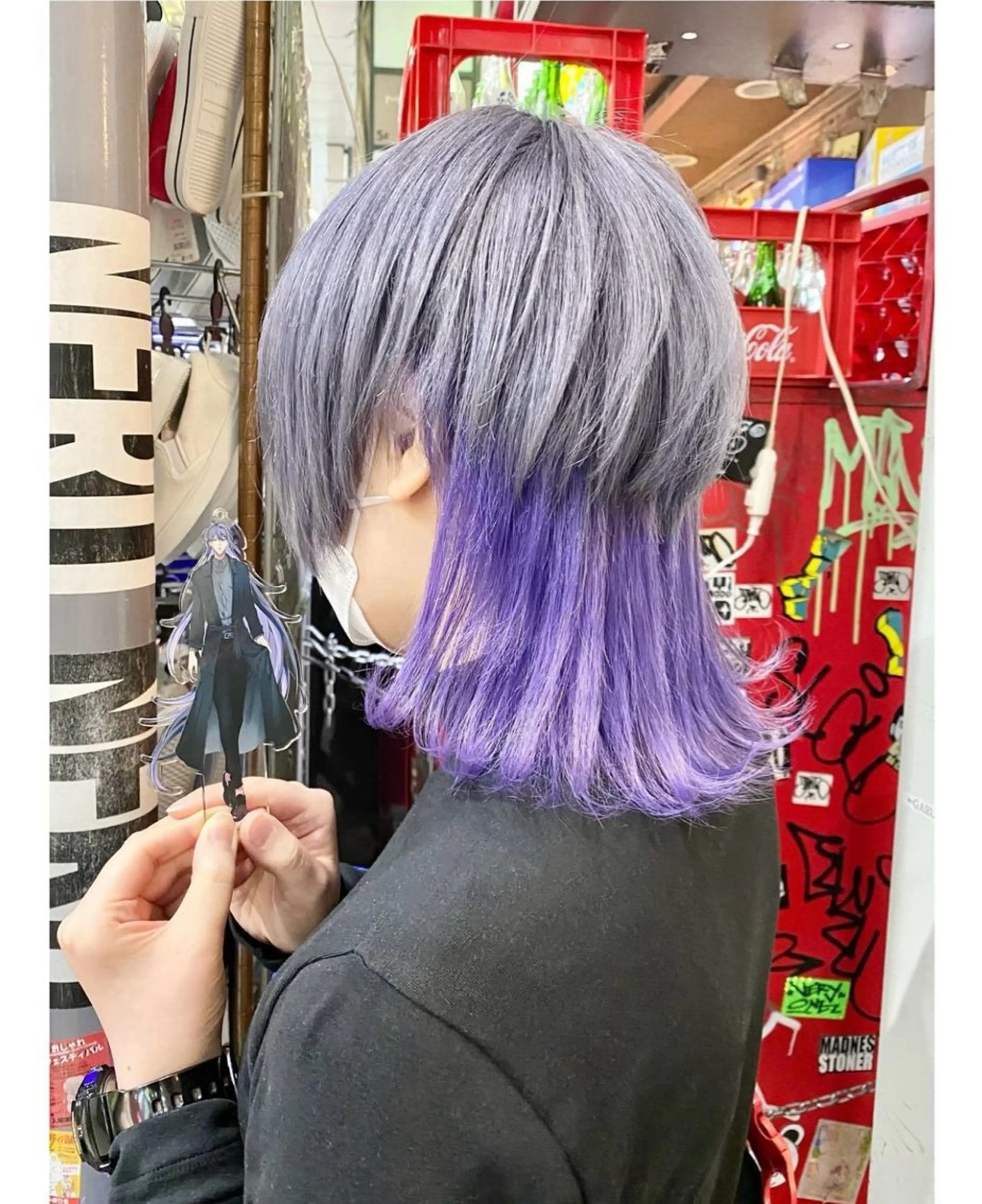 ショート カラー ウルフカット ヘアカラー GARU-ガル-所属・TSUNO🦖 派手髪/オタク美容師のヘアスタイル