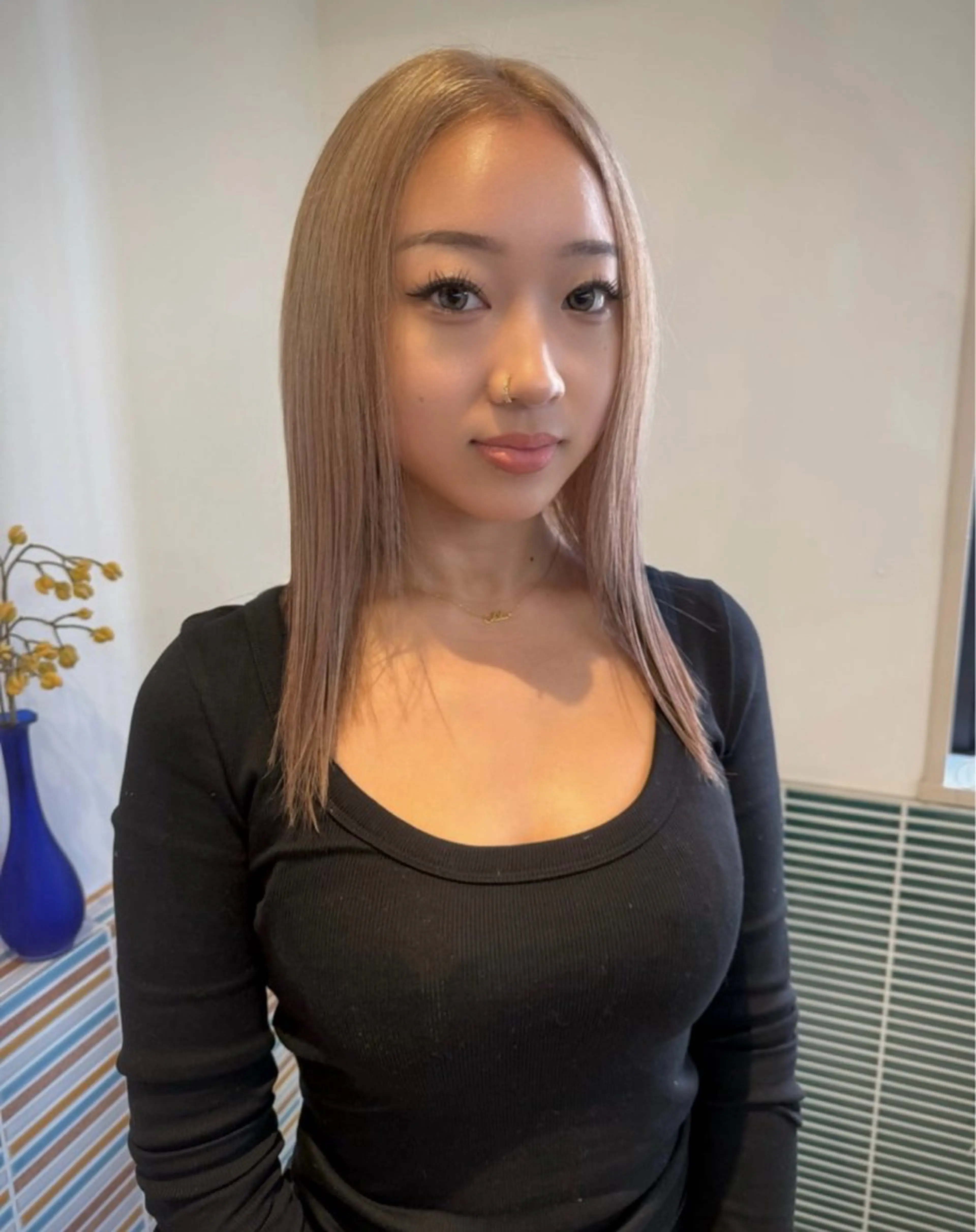 セミロング カラー カラー特化/ブリーチ 梅田中崎町/あかりのヘアスタイル