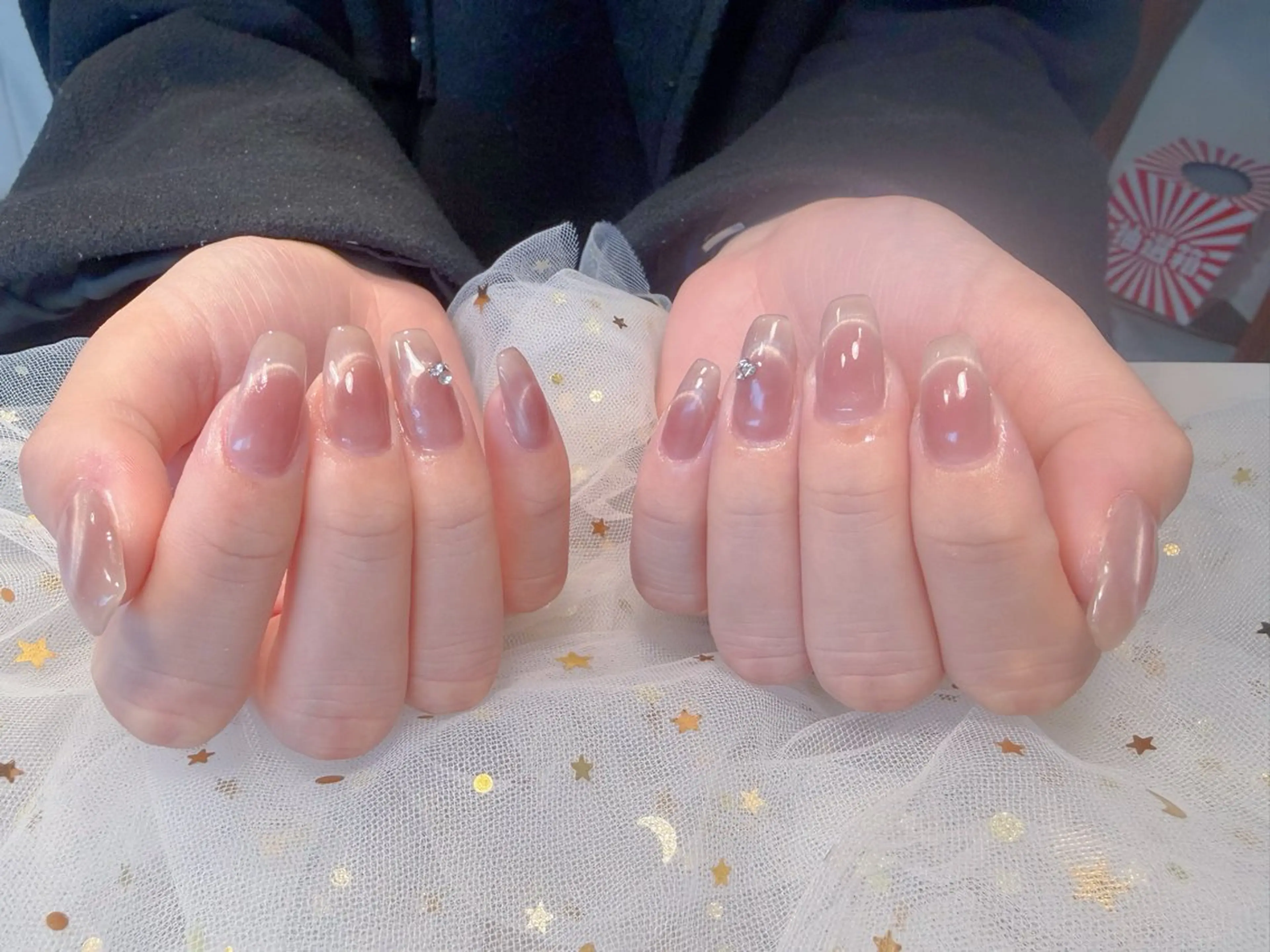 ネイル チークネイル フレンチネイル マグネットネイル マグネットフレンチ U.MI Nail Salonのネイルデザイン