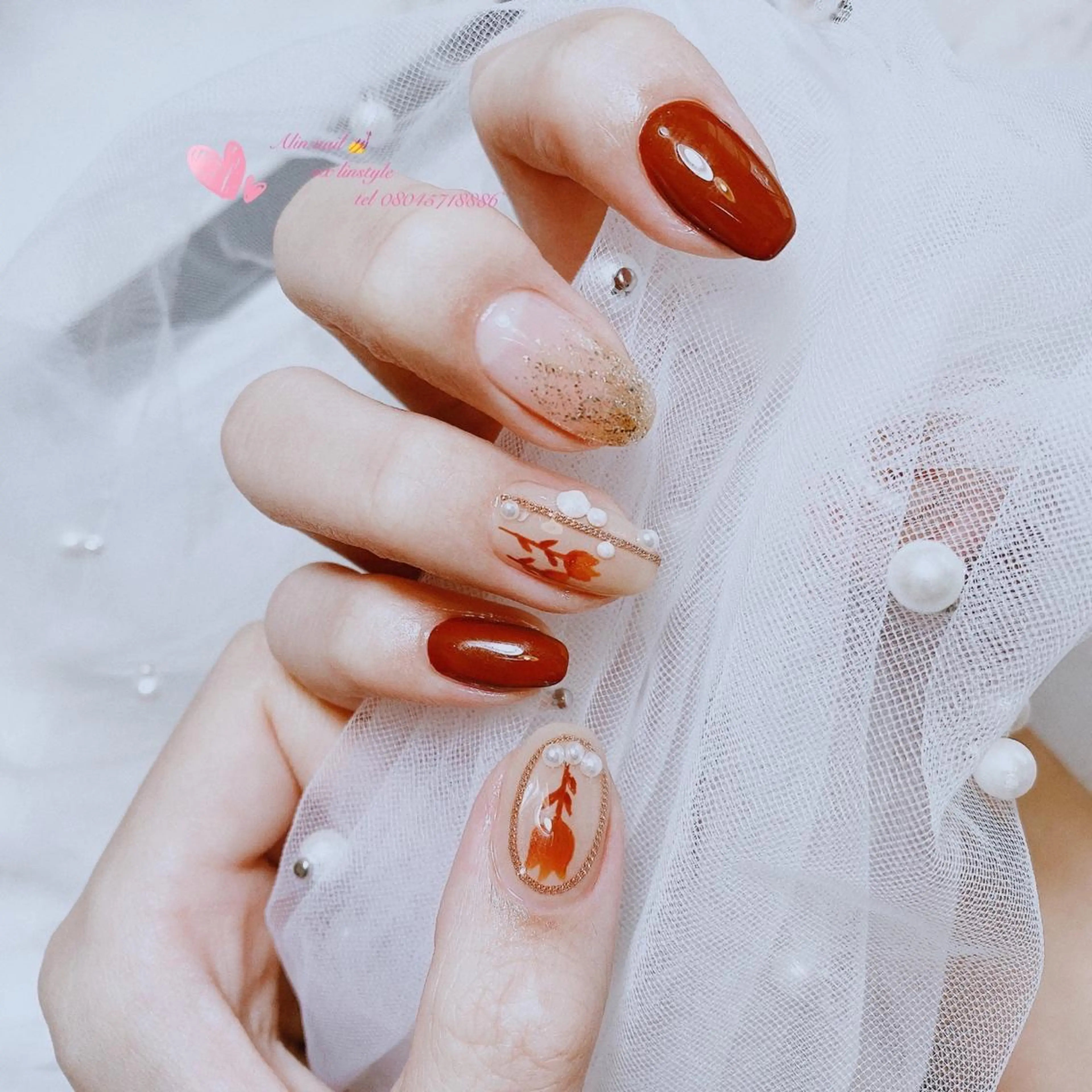 ネイル アートネイル 持ち込み シンプルネイル ネイルサロン 9Carats神田のネイルデザイン