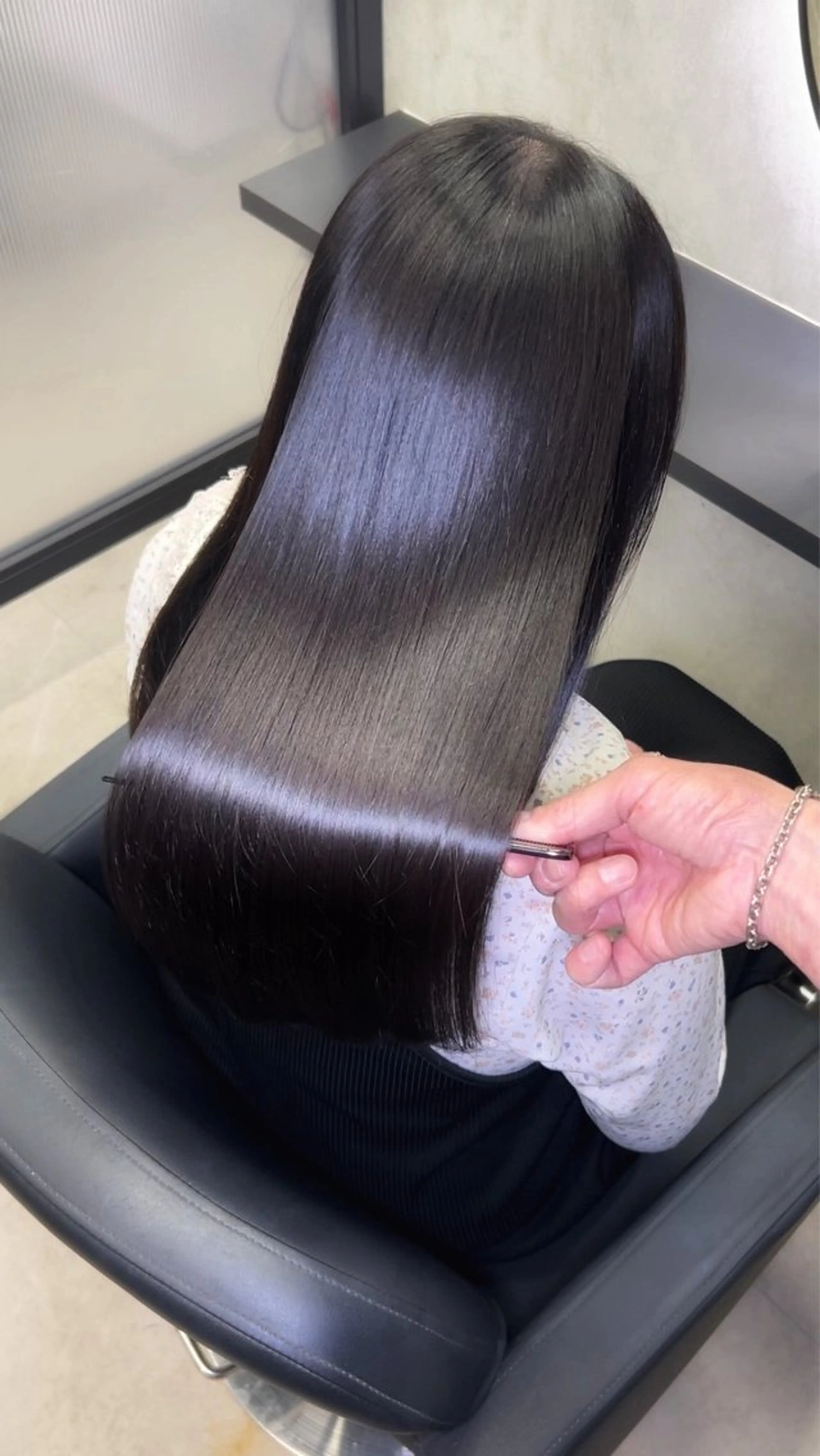 セミロング カラー 髪質改善 韓国風ヘア レイヤーカット 縮毛矯正 トリートメント 新宿/美髪矯正 髪質改善/韓国風山本のヘアスタイル