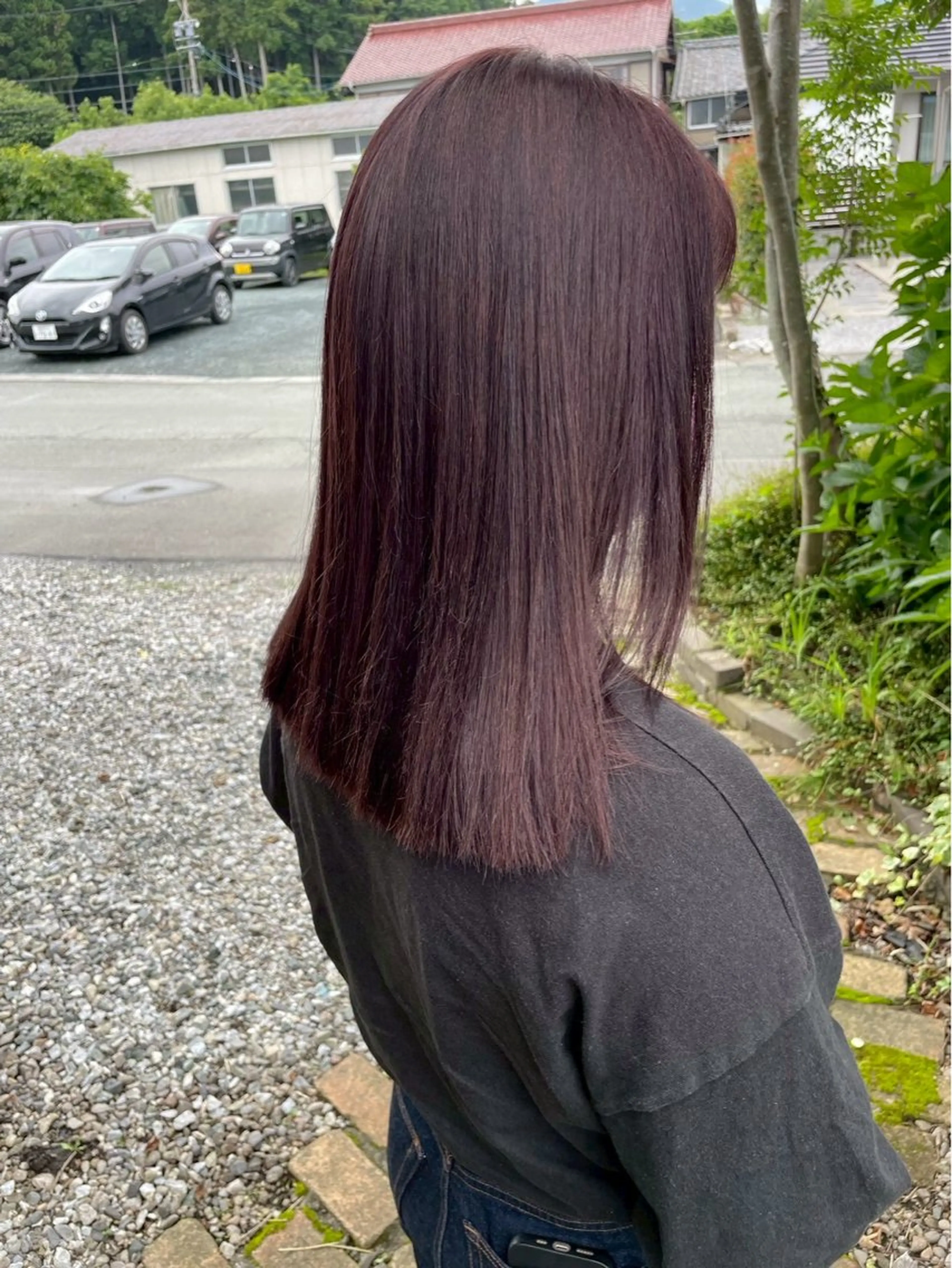 ミディアム ルプラボウ/ぴーす/ 縮毛矯正のヘアスタイル