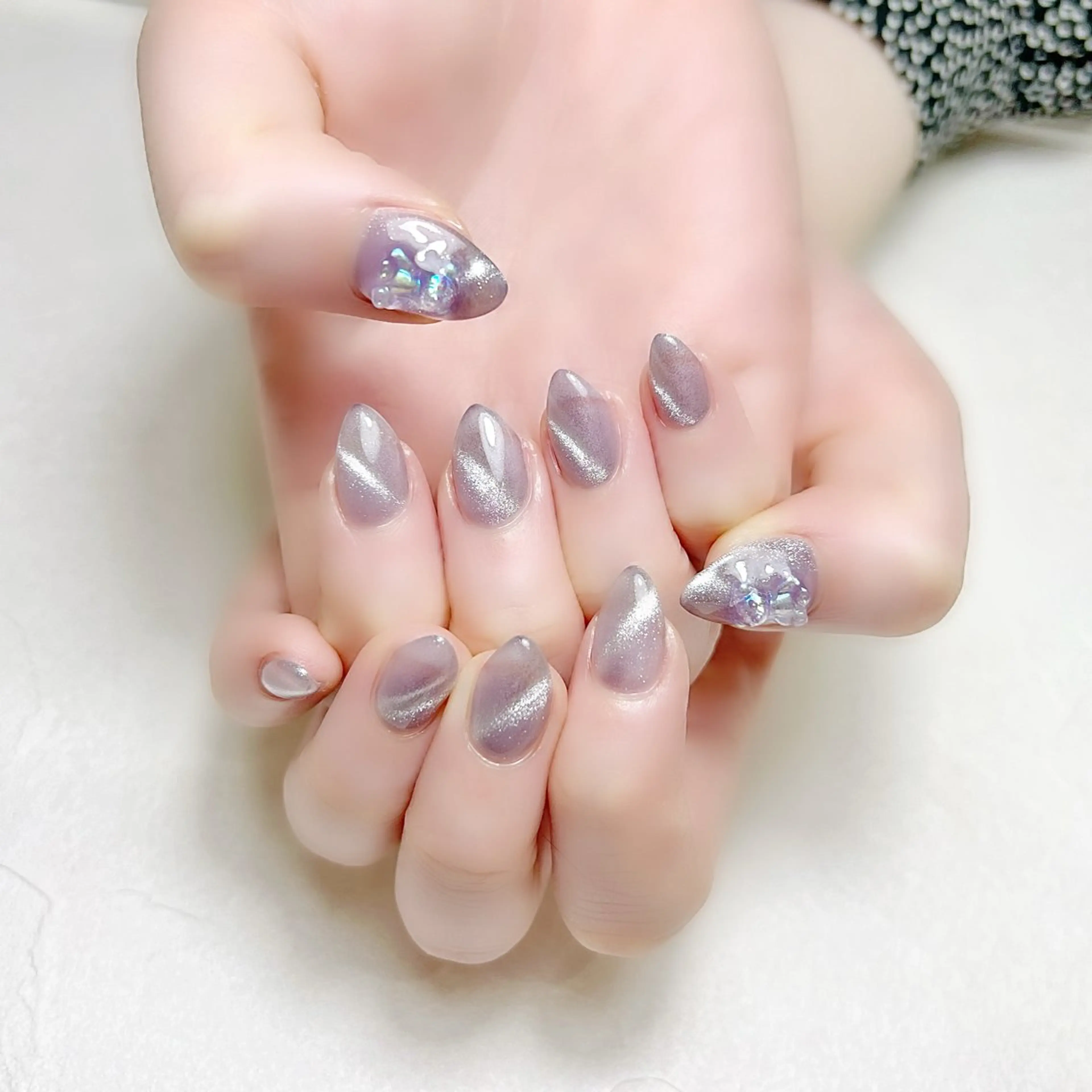 ネイル マグネットネイル オフィスネイル ワンカラーネイル シンプルネイル rouse nail RISATOのネイルデザイン