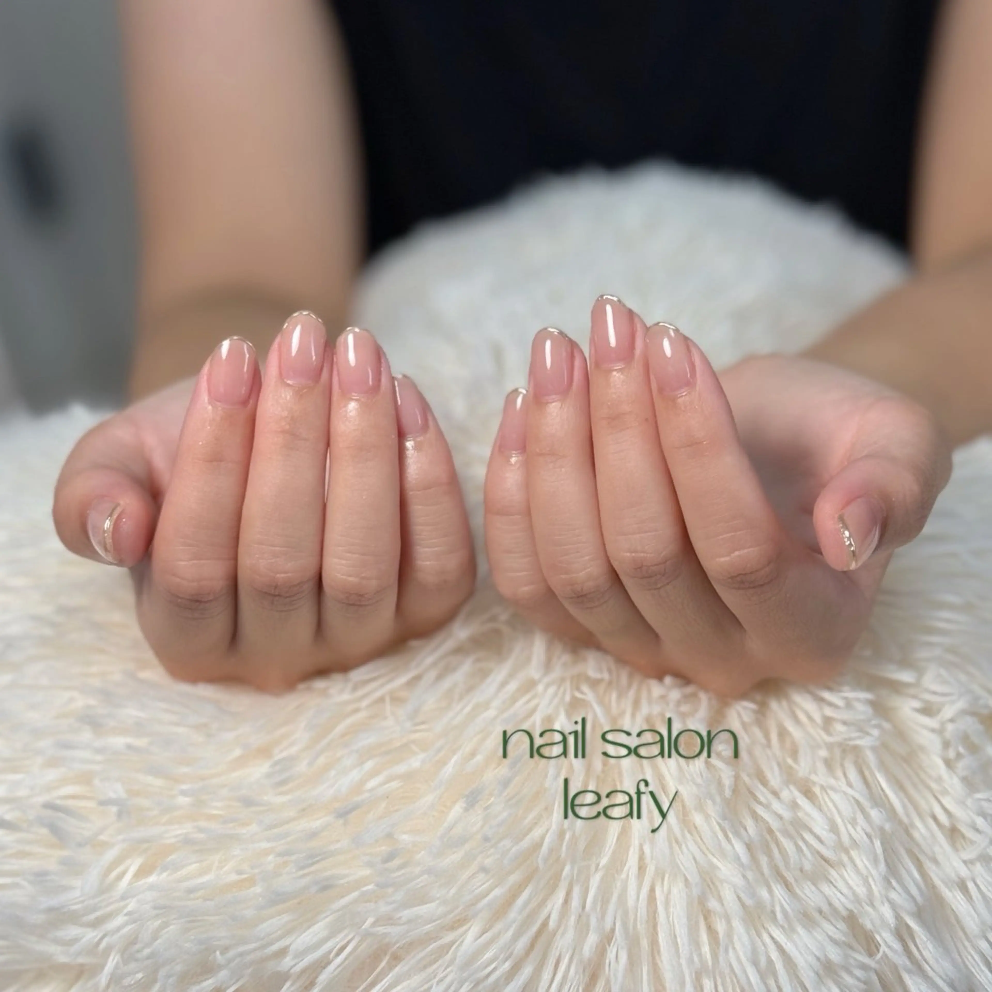 ネイル フレンチネイル ミラーネイル ネイルサロン leafyのネイルデザイン