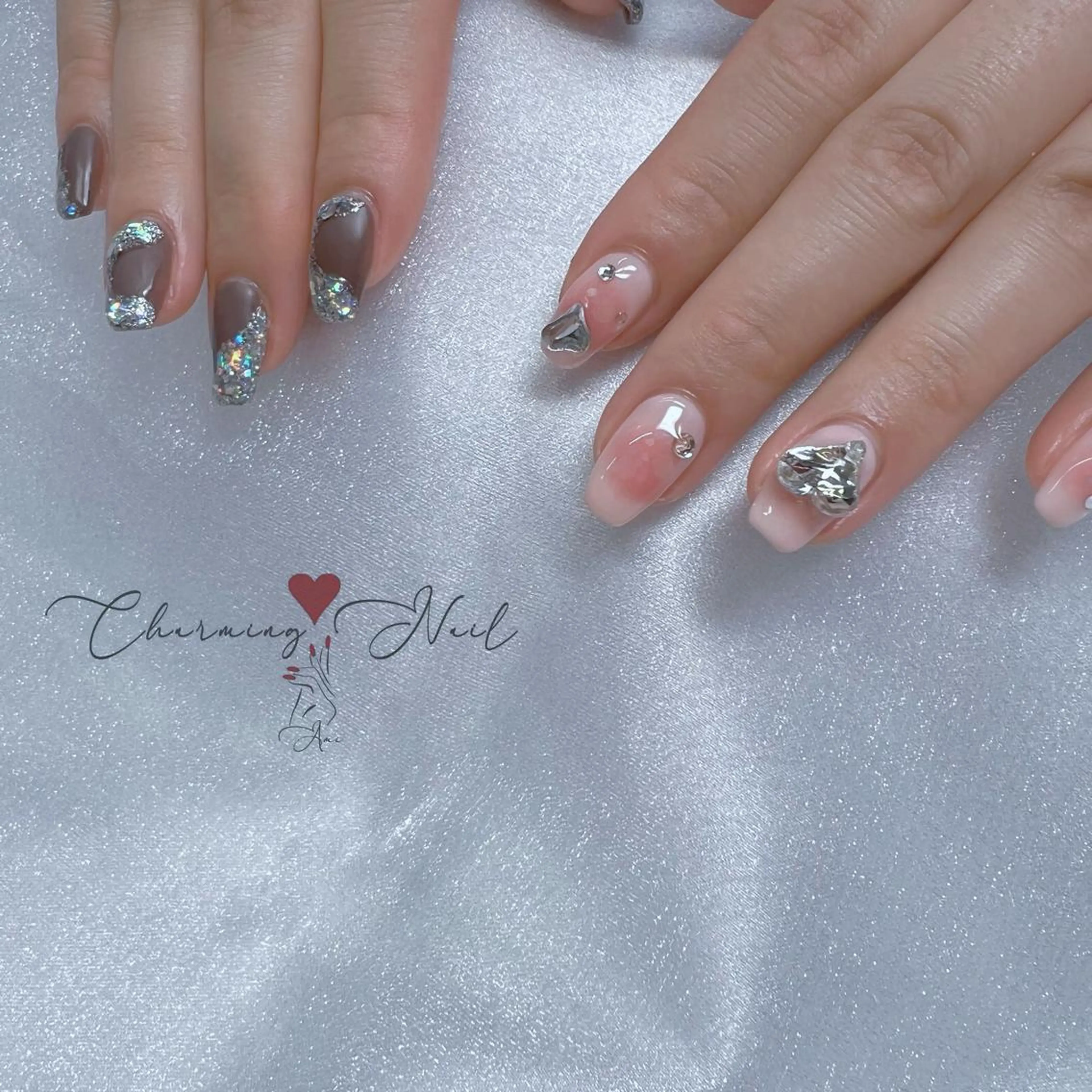 ネイル アートネイル チークネイル ジェルネイル ハート キラキラネイル Charming❤️Nail所属・Nailist Amiのその他イメージ