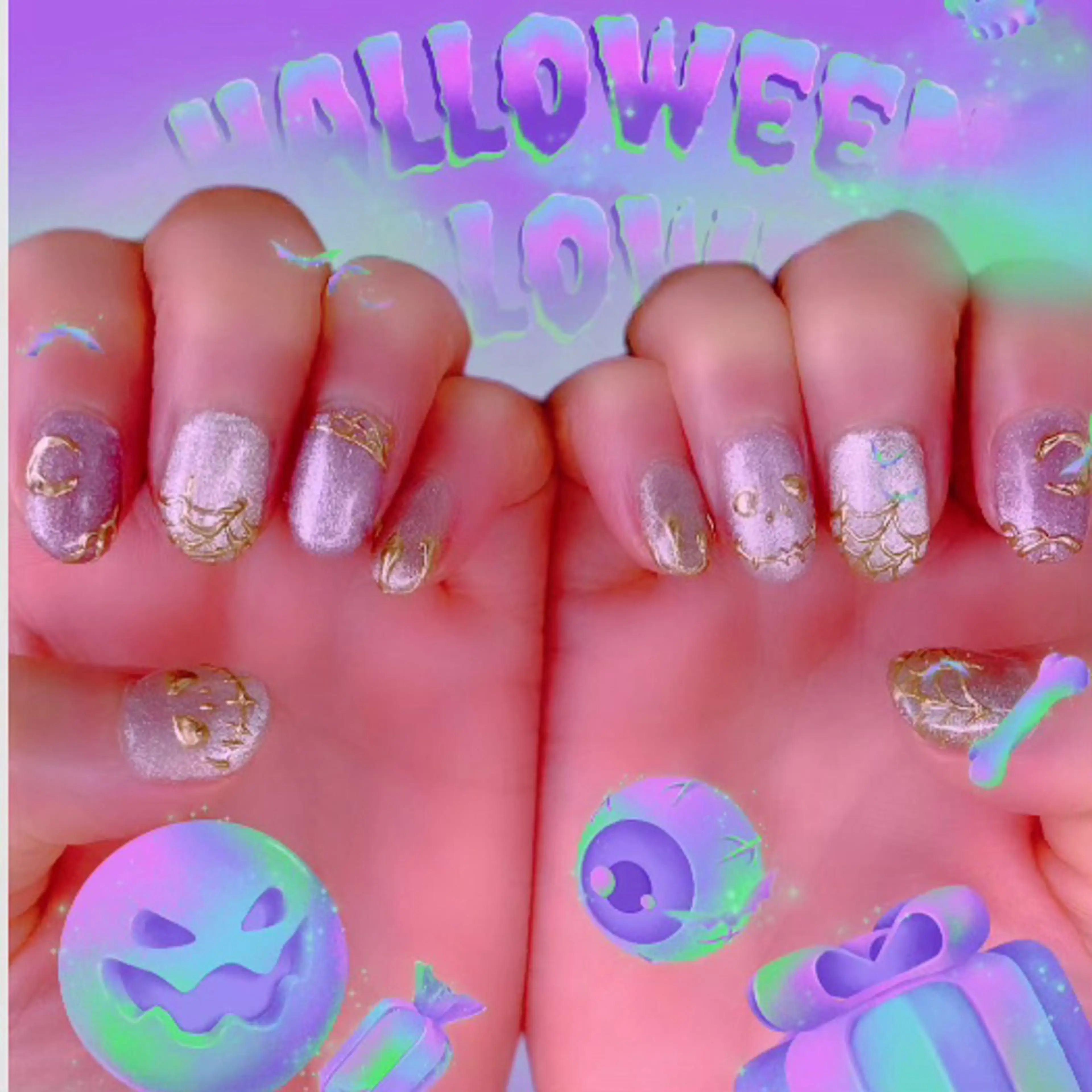 ネイル ハロウィン ハンドネイル Lianネイル 寛子Lianのネイルデザイン