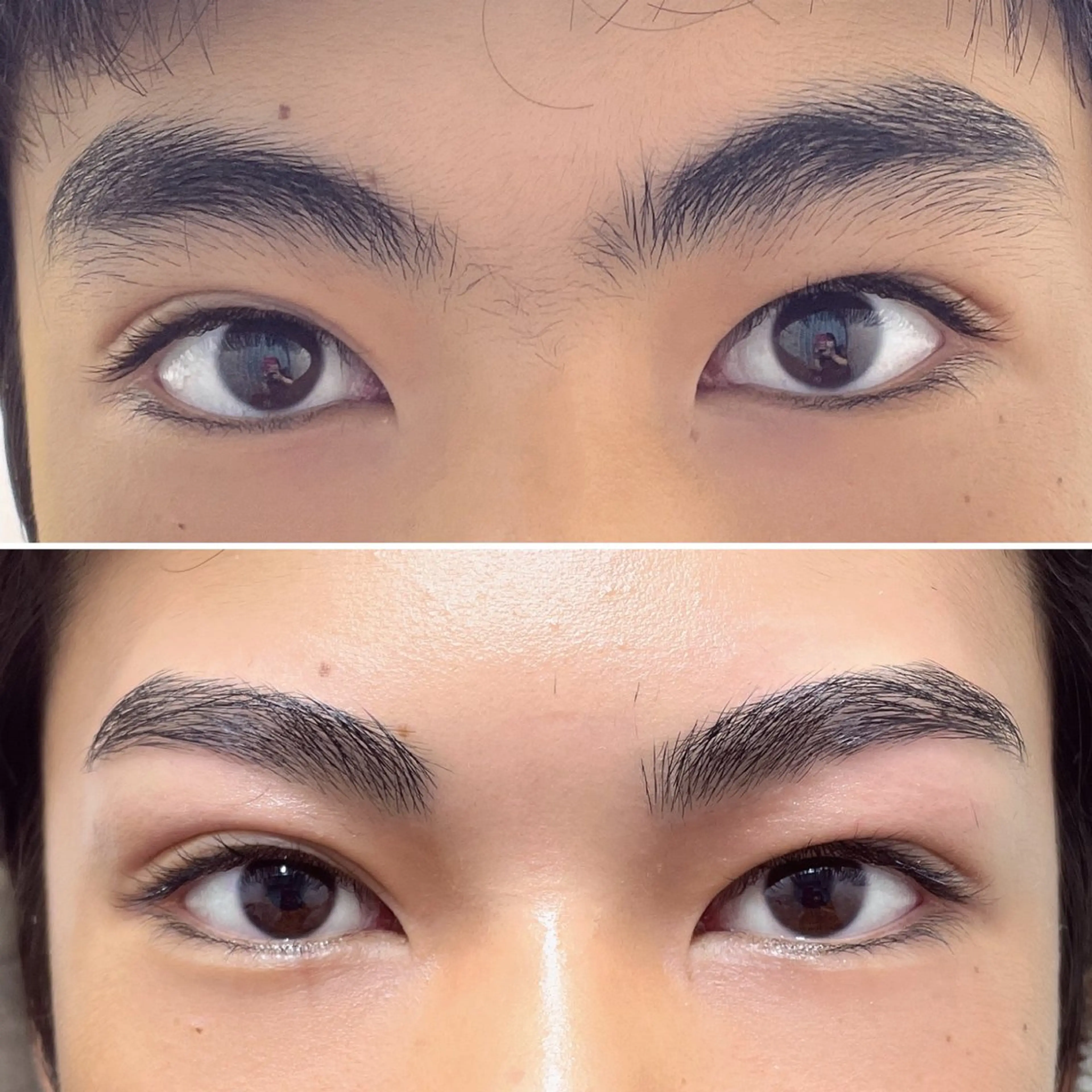 メンズアイブロウワックス、アフターケア付きの写真