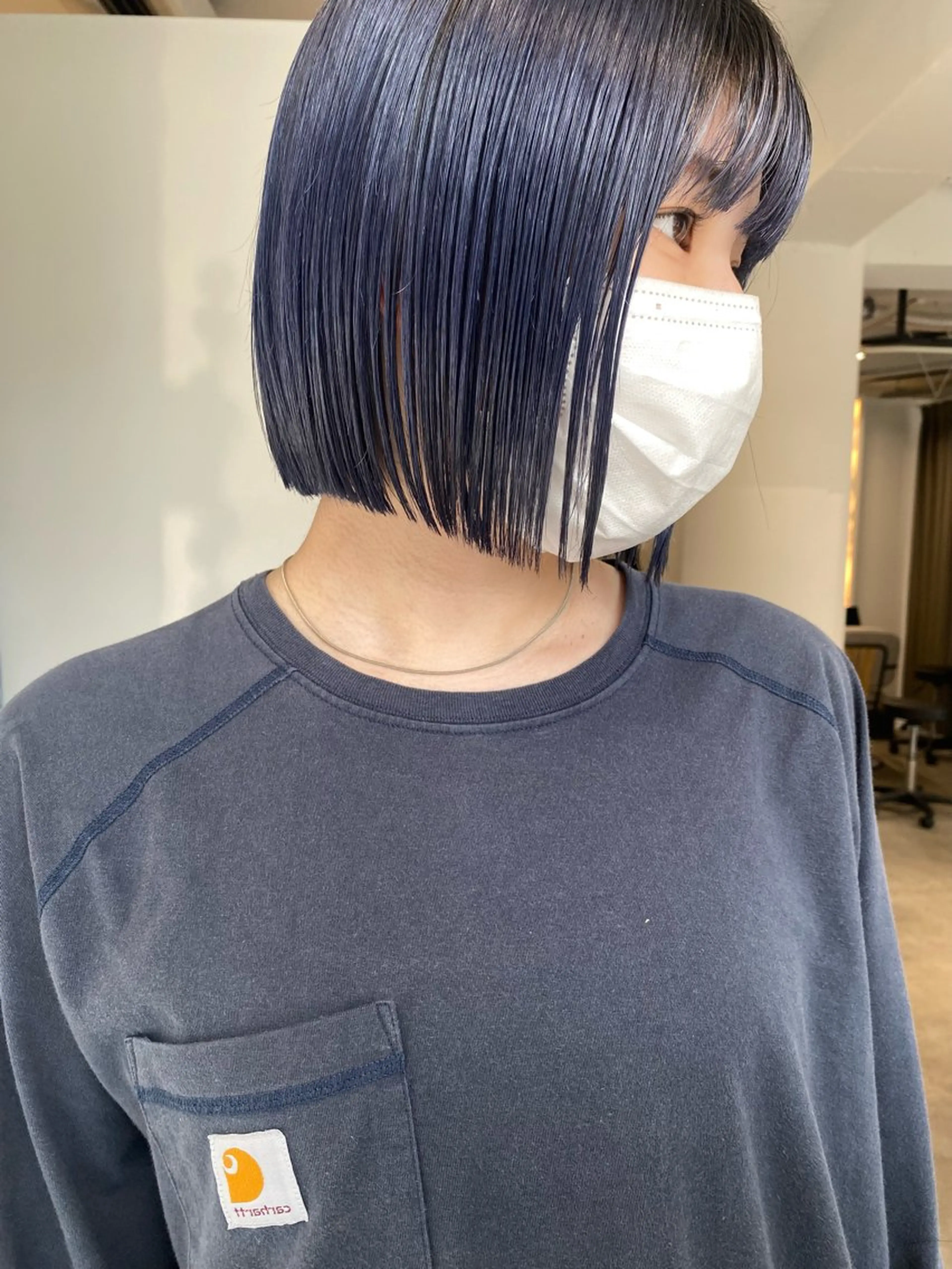 ショート センターパート /ニュアンスパーマのヘアスタイル