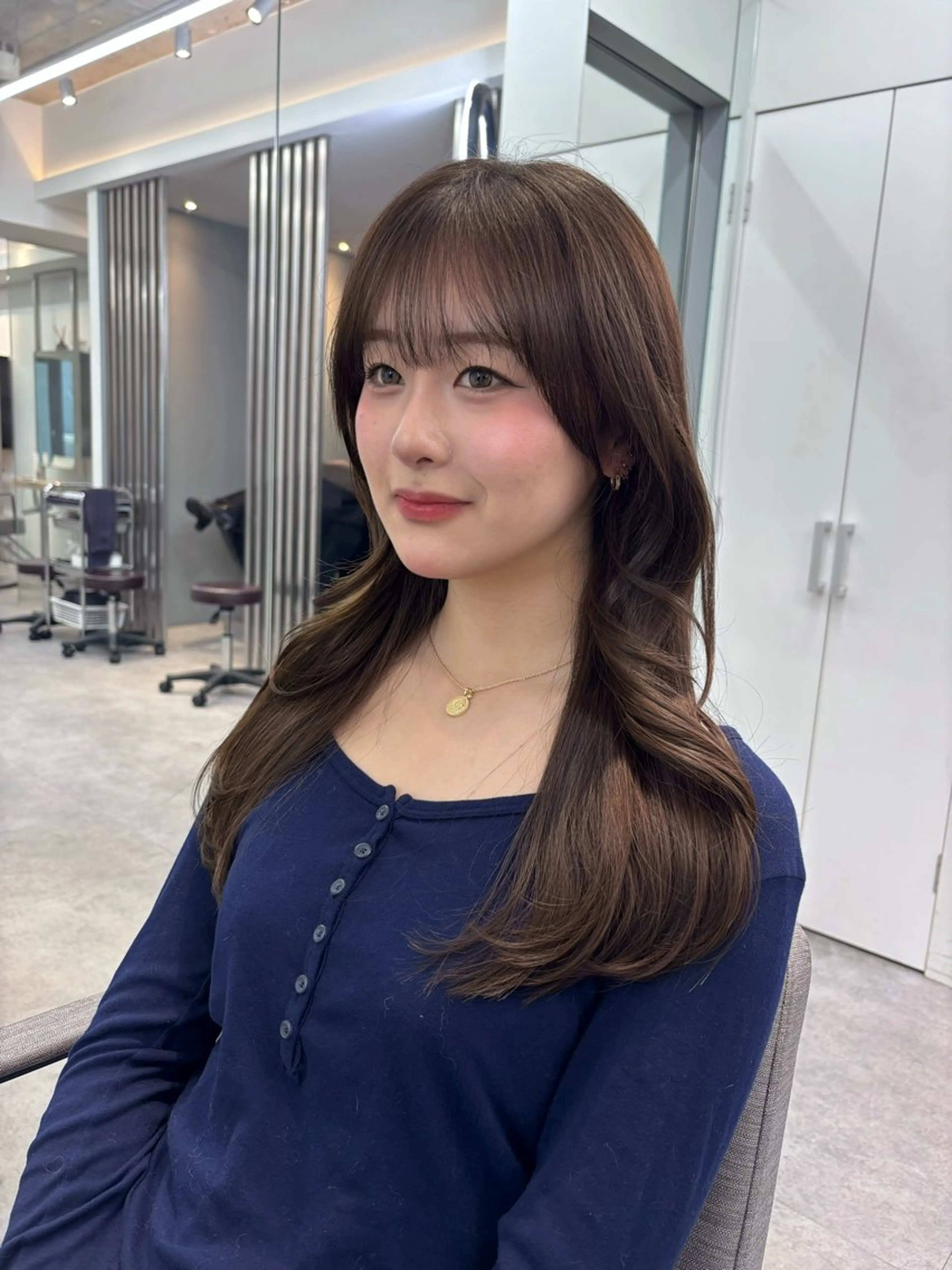 ロング カット ヘアカラー 透明感/韓国ヘア/ miyu 🎀のヘアスタイル