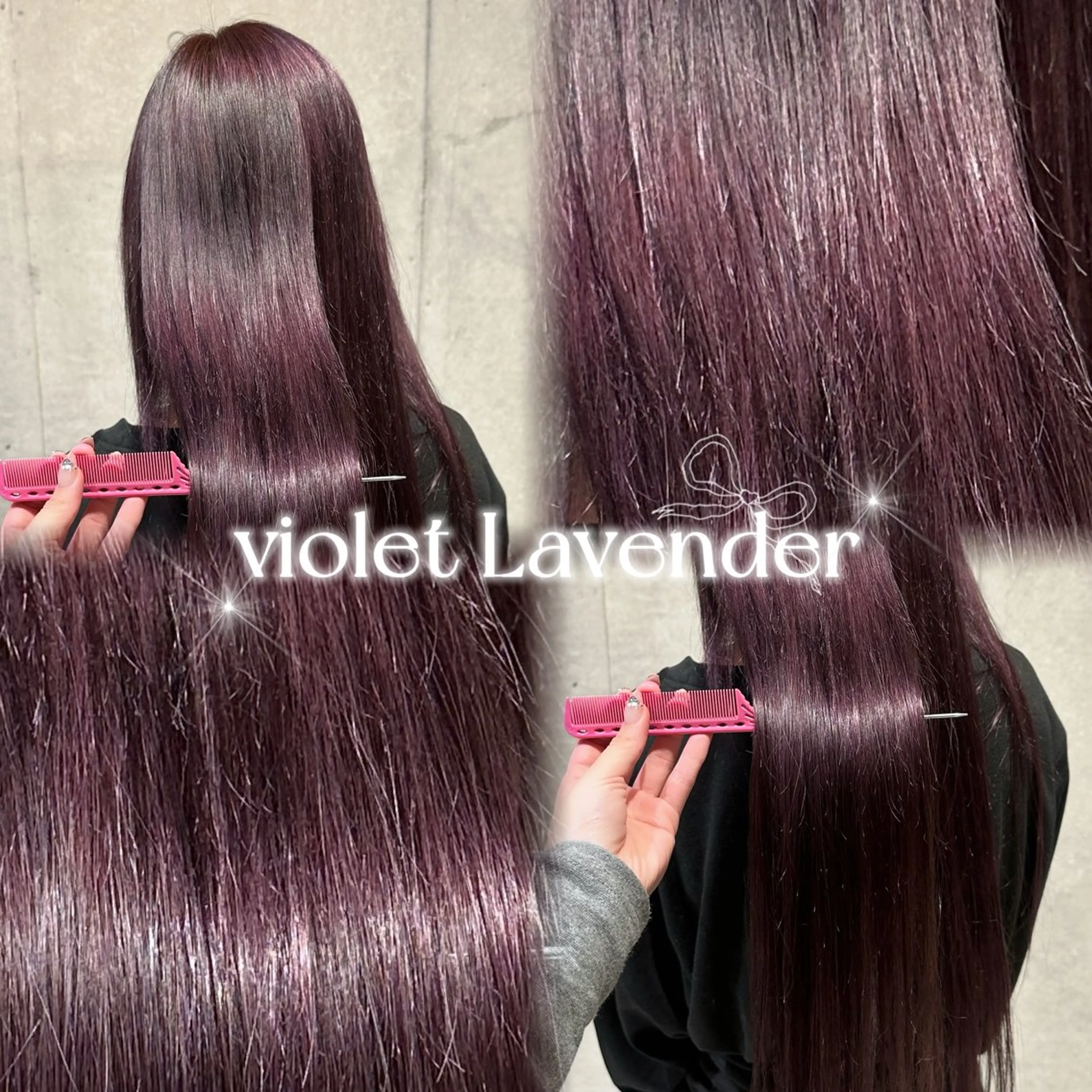 ロング カラー ブロンド 透明感カラー ラベンダーカラー 韓国風/透明感 🎀𝑹𝒖𝒌𝒂のヘアスタイル