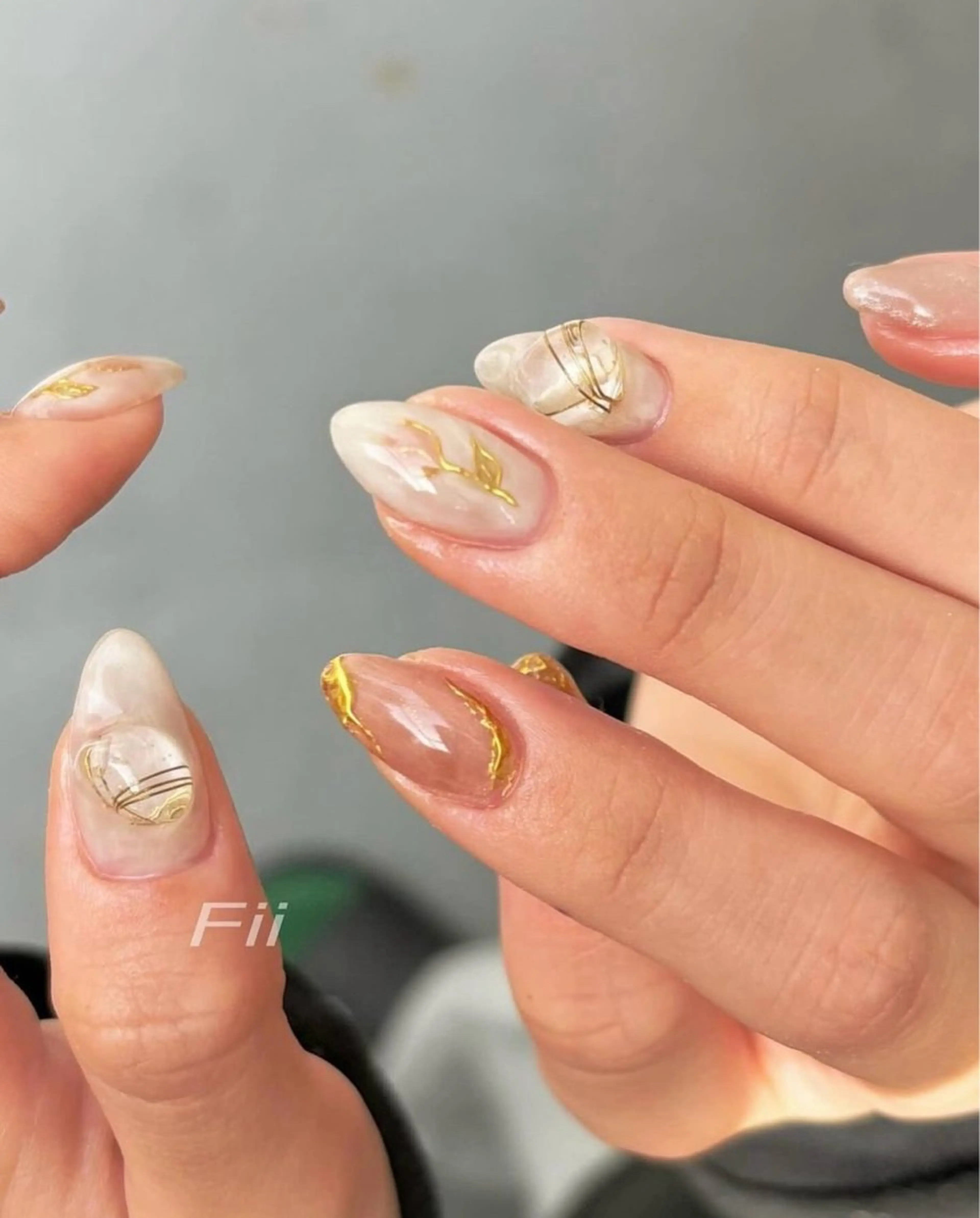 ネイル アートネイル ニュアンスネイル ハンドネイル 𝐅𝐢𝐢【本町/ ネイル】Miho💜のネイルデザイン