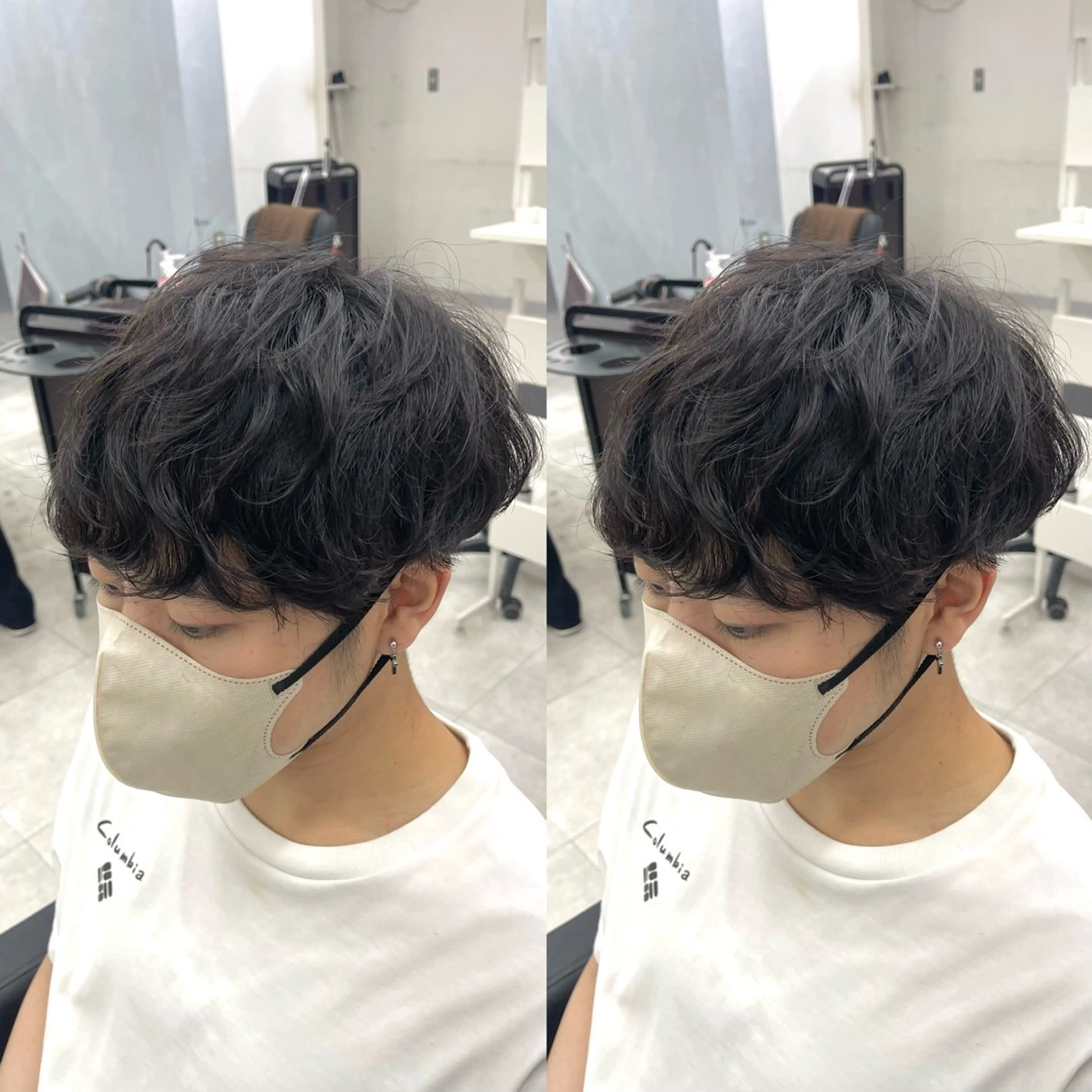 パーマ メンズ カット パーマ MEN'S/パーマ/ ハイトーン🎨英吉のヘアスタイル