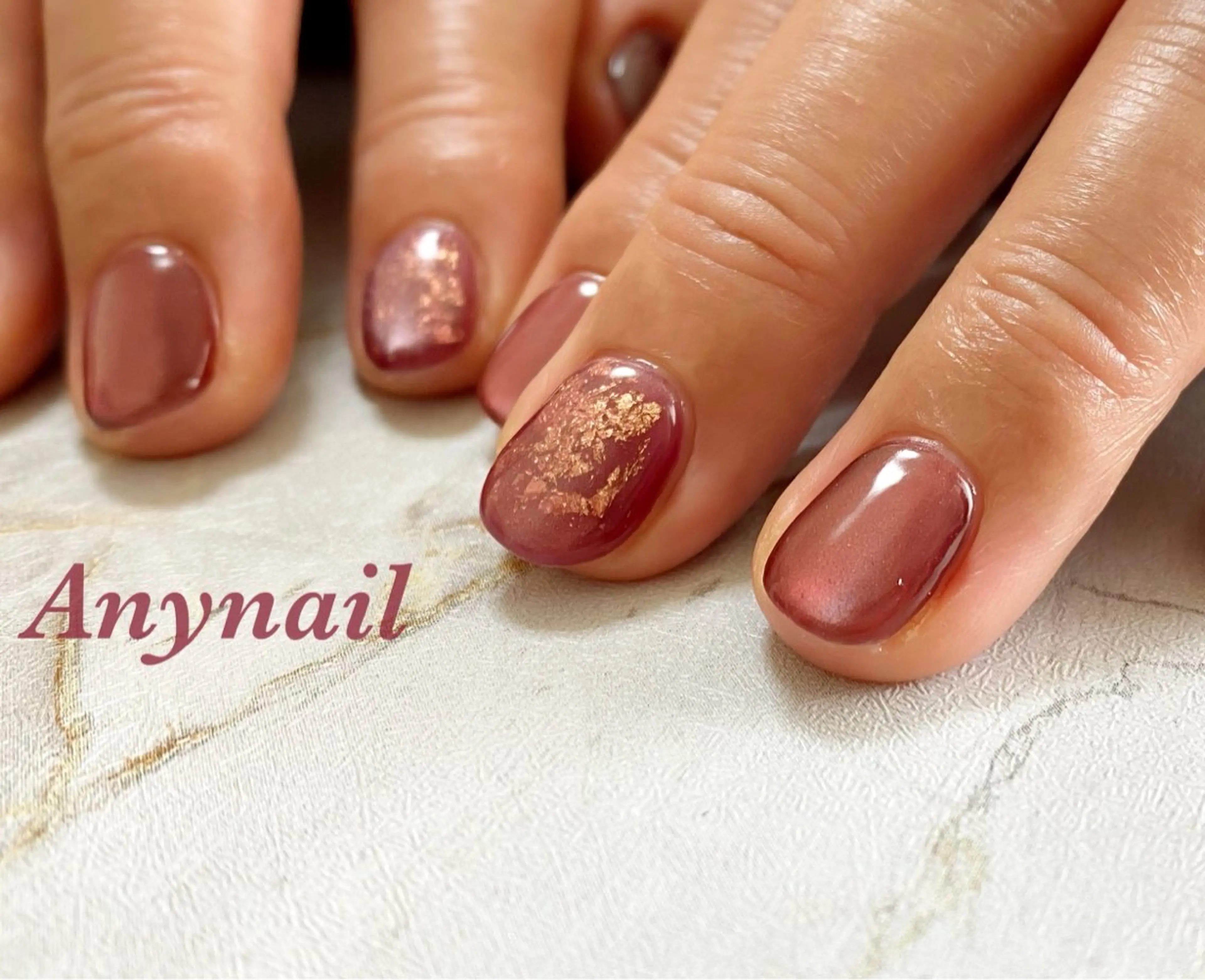 ネイル ブルー マグネットネイル オフィスネイル 岩澤 恵子のネイルデザイン