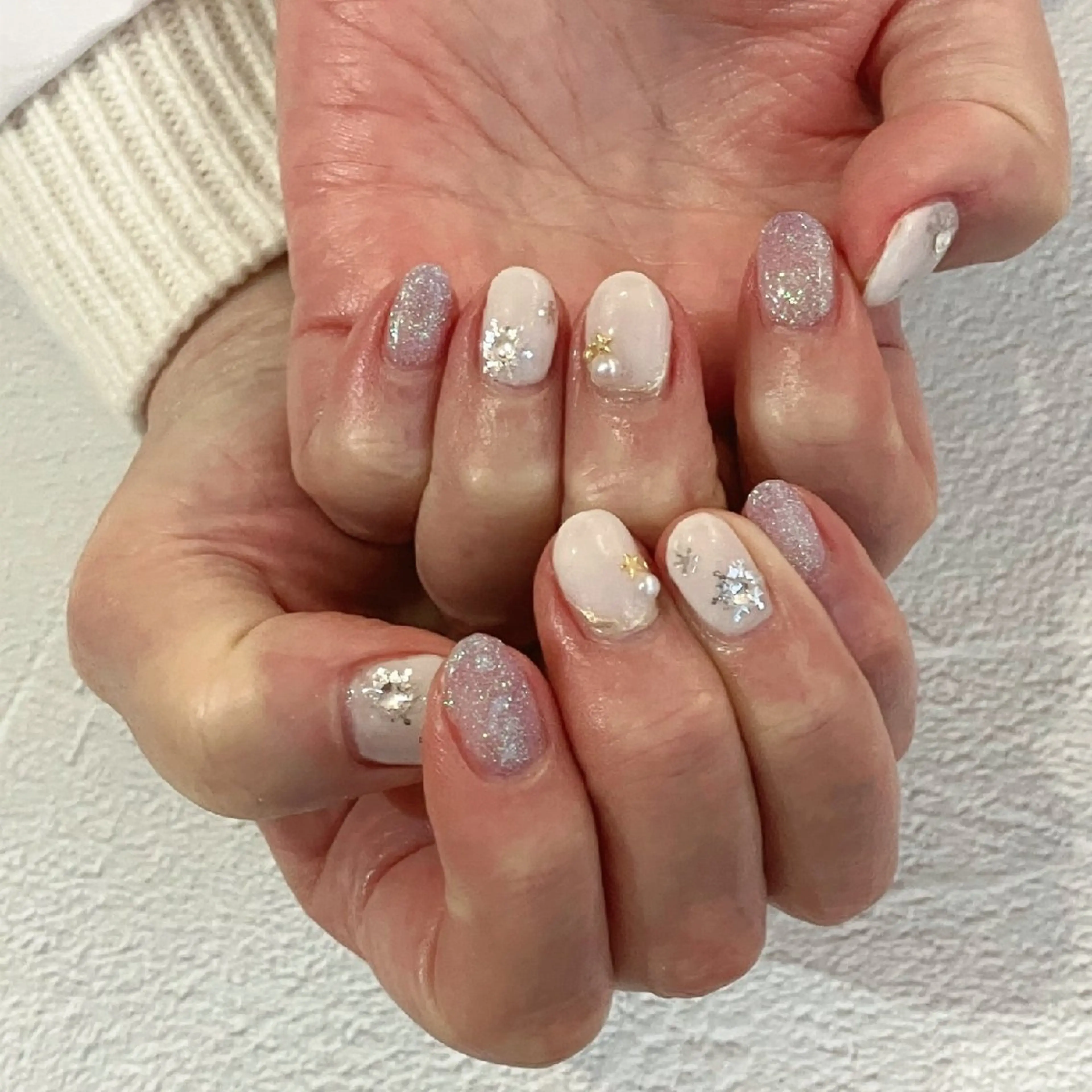 ネイル ミラーネイル 冬ネイル ハンドネイル felicita服部店所属・felicita fumi♡のネイルデザイン