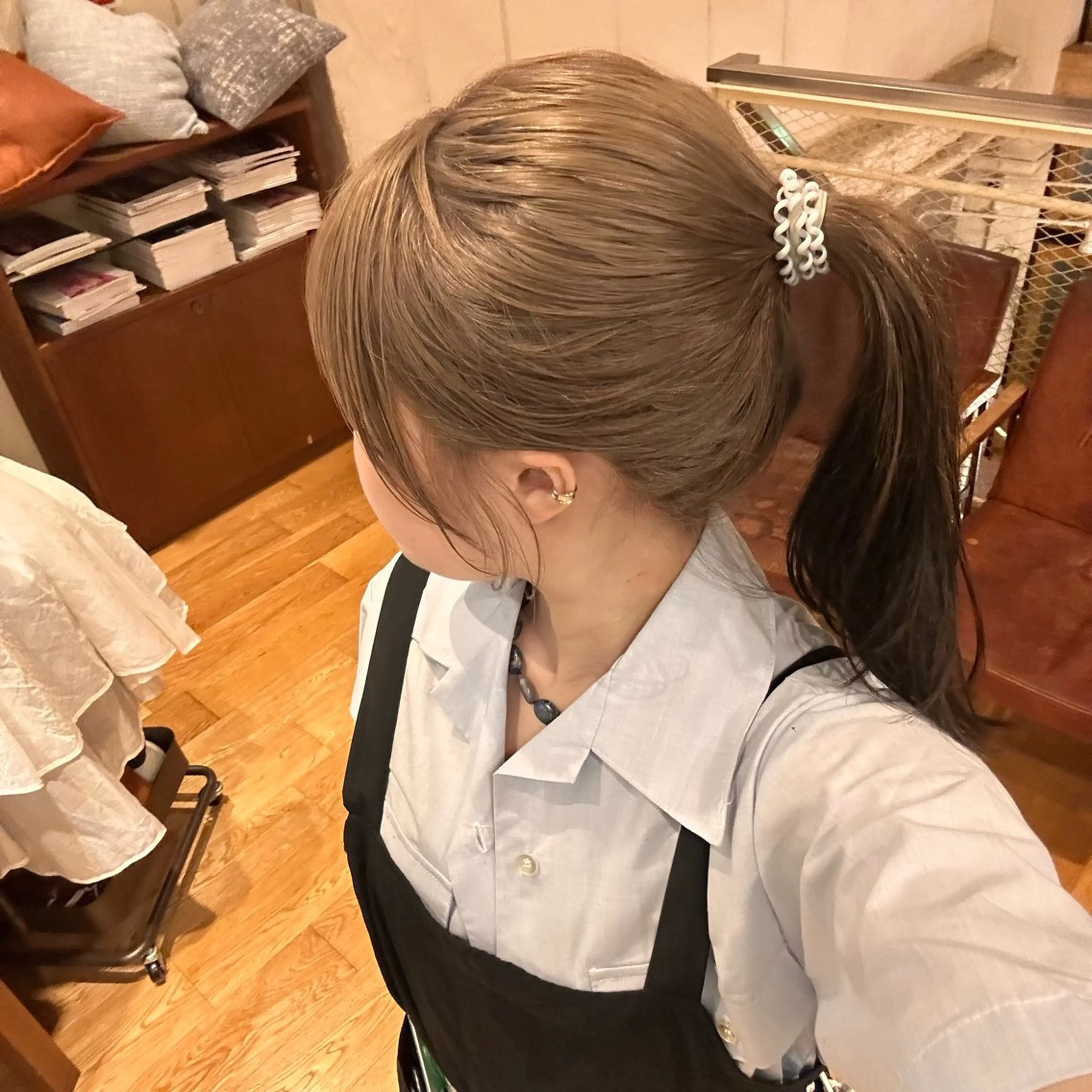 セミロング カラー 透明感カラー グレージュ ヘアカラー MASHU所属・レイヤーカット🌟 きだに りののヘアスタイル