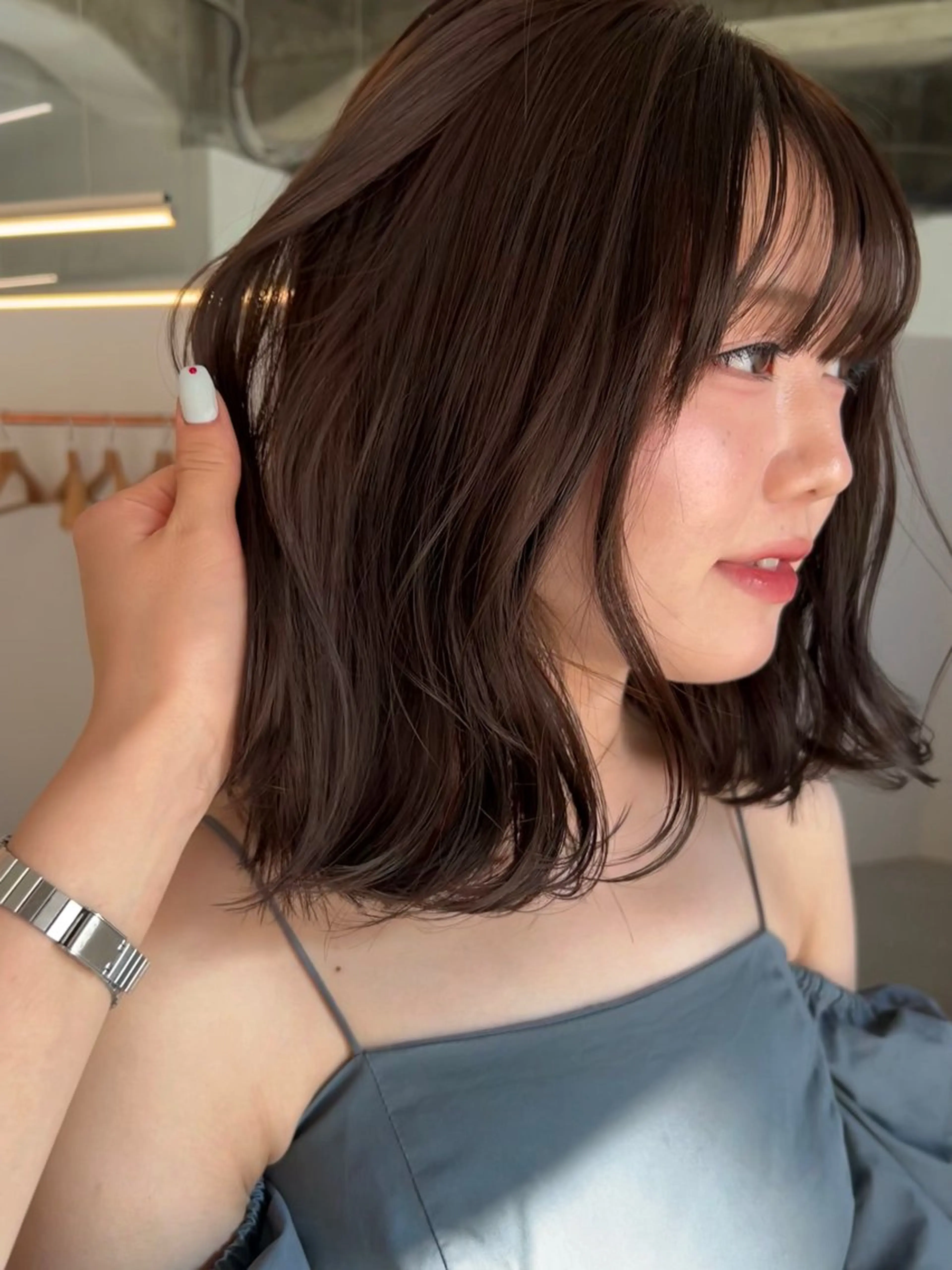 ミディアム カット ヘアカラー the hinc所属・miyu /大阪 /レイヤーカットのヘアスタイル