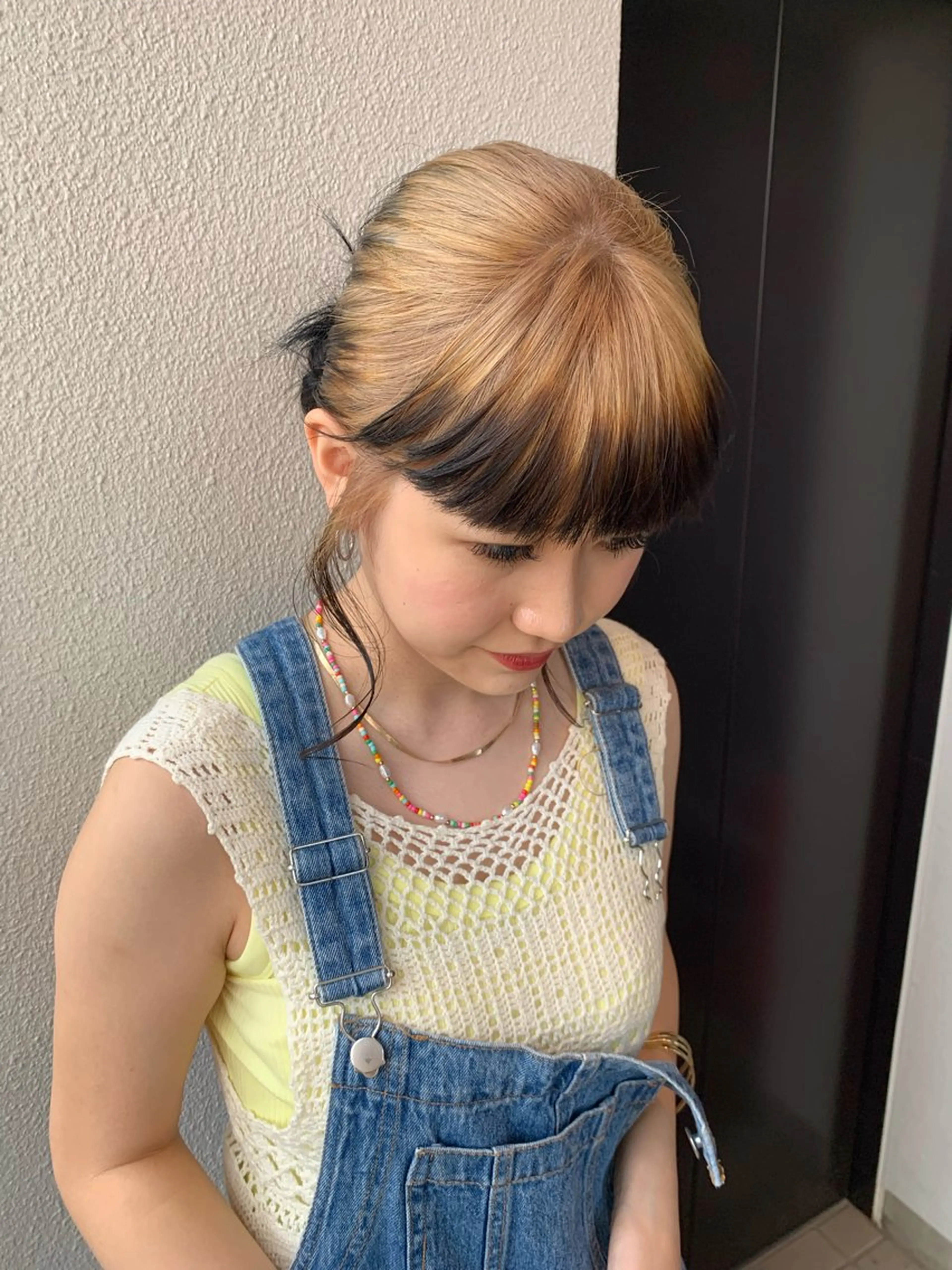 セミロング カラー ブロンド ヘアカラー TONUKOA RUA下北沢店【トヌコア ルア】所属・丸山璃子 /パーマ/レイヤーのヘアスタイル