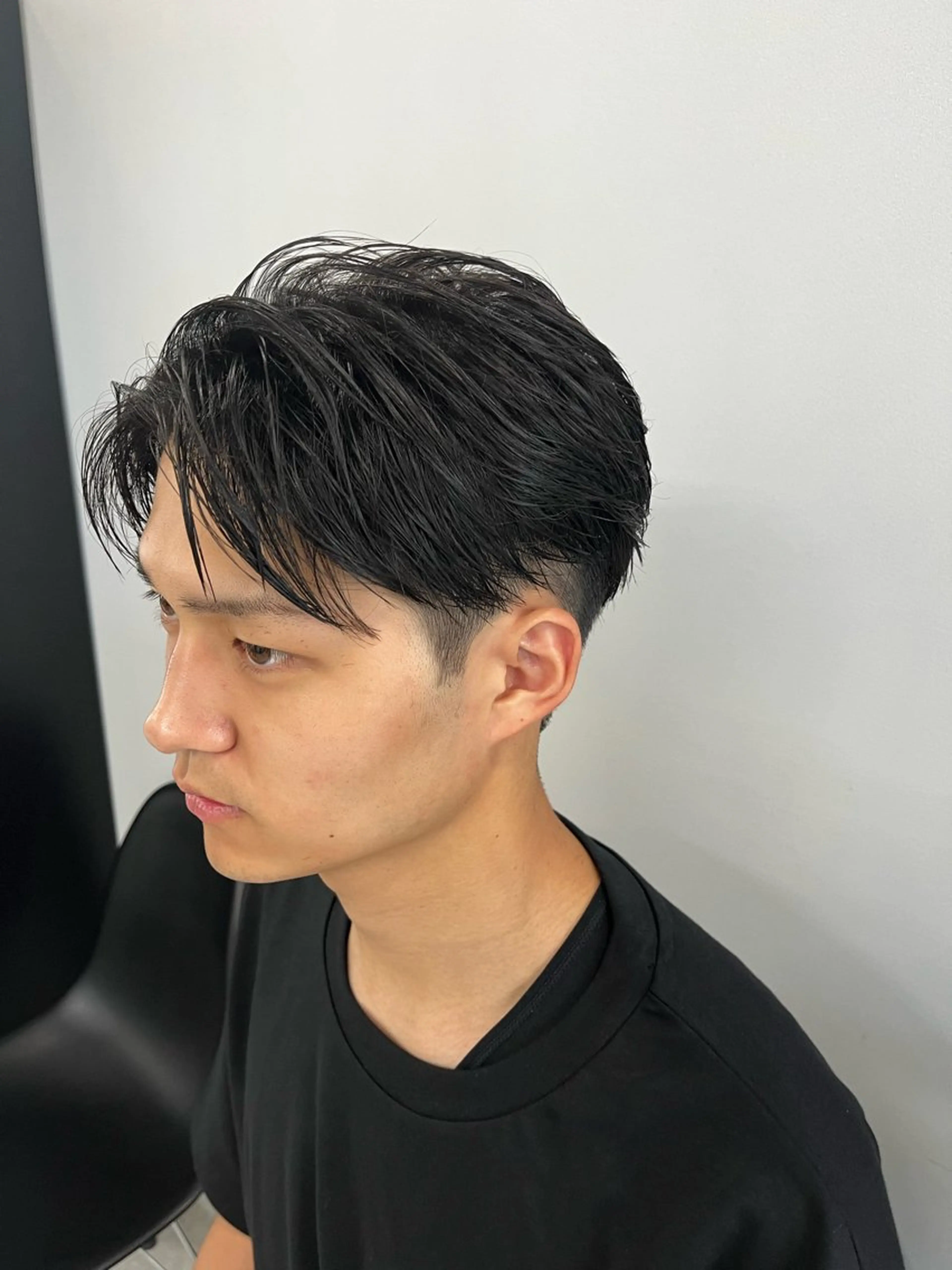 ショート パーマ メンズ センターパート ショートヘア カット メンズ特化/パーマ /フェード/洋輔のヘアスタイル