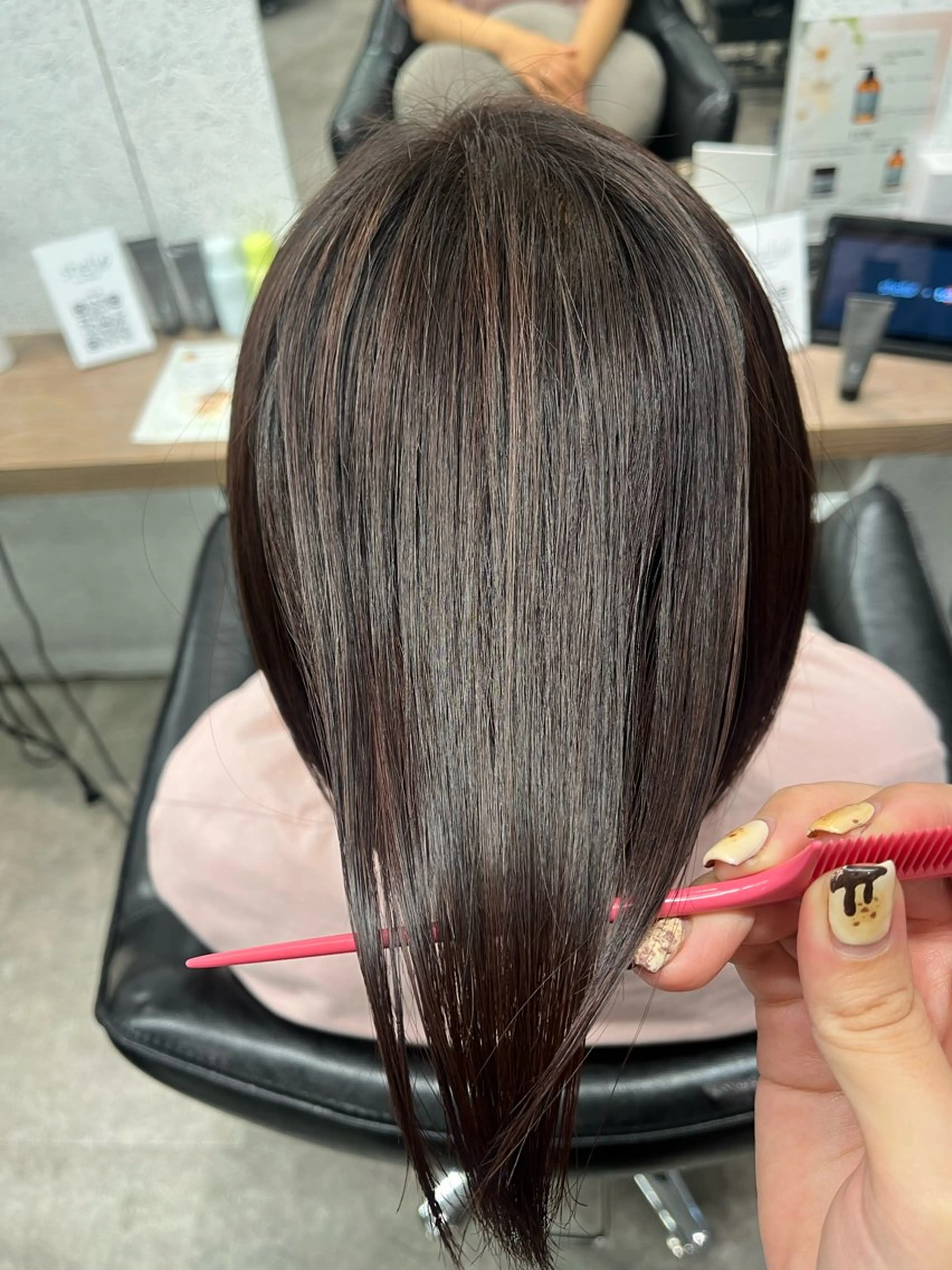 ミディアム カラー 🍓艶髪/艶カラー ハイトーン/しんたにのヘアスタイル