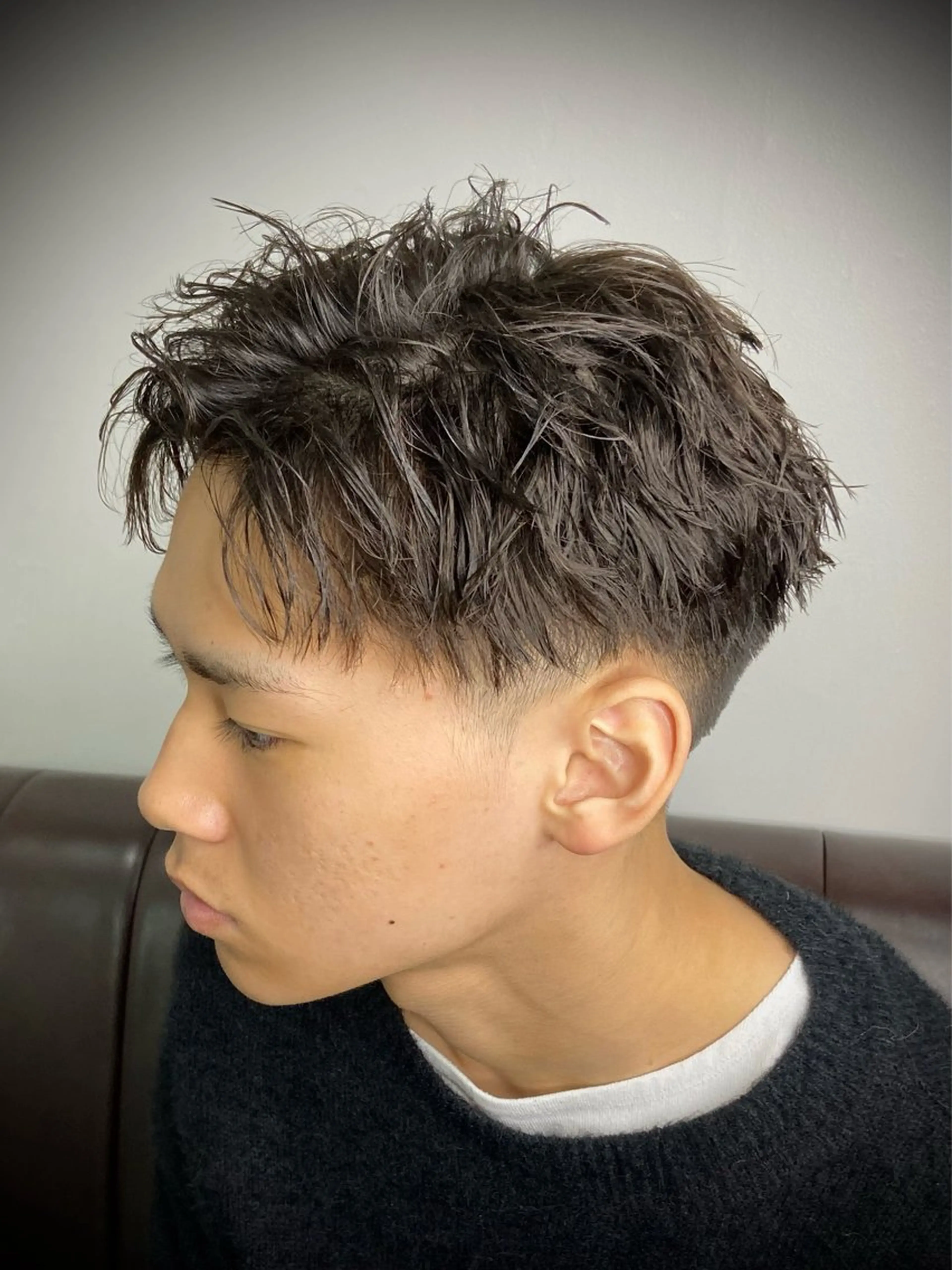 ショート パーマ メンズ 柄﨑 比呂/ancielのヘアスタイル