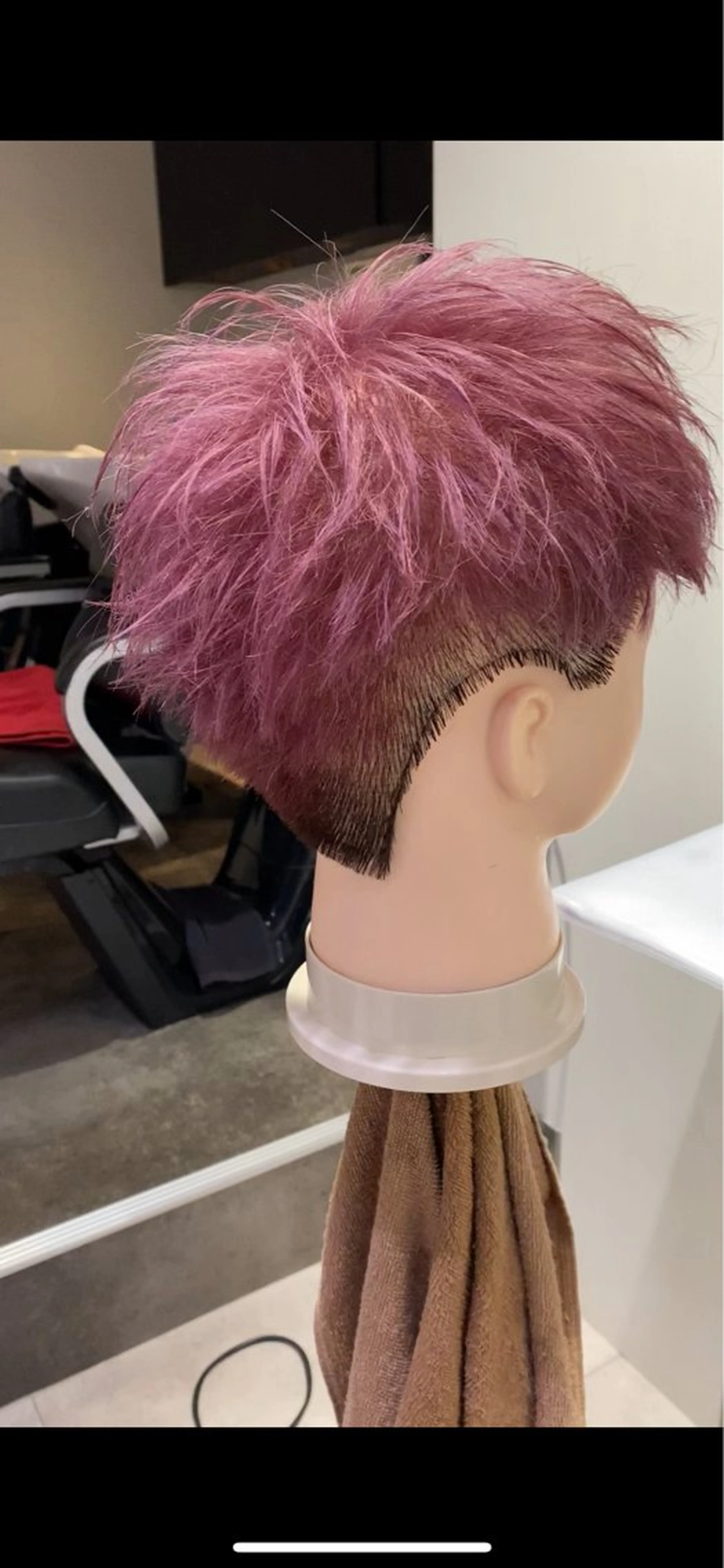 ショート カラー メンズ ピンクカラー Osmann Men's Hair Salon御茶ノ水神保町店【オスマン　メンズ　ヘア　サロン】所属・【メンズカット】 富塚　瑠士のヘアスタイル