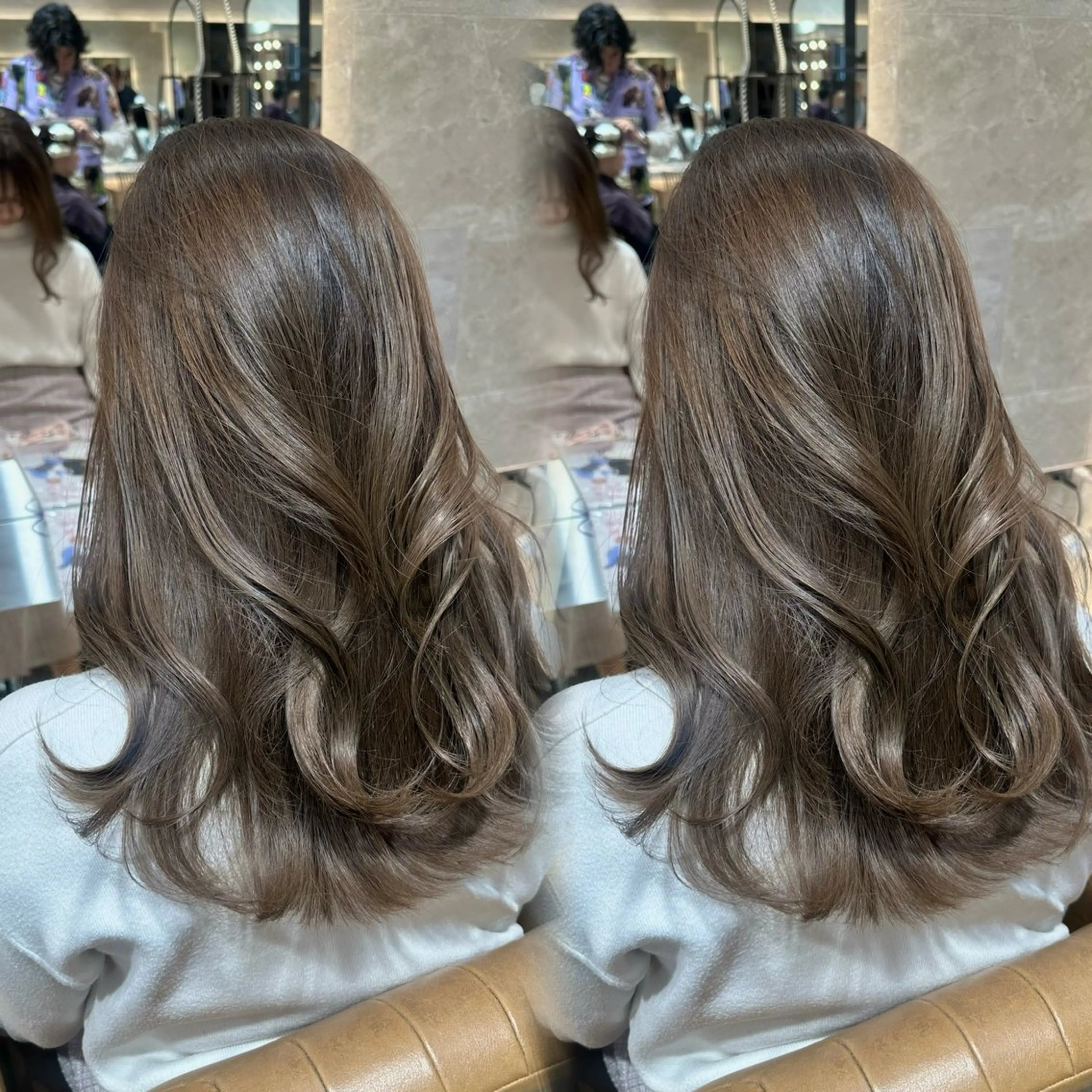 セミロング カット ヘアカラー トリートメント ヘアセット 銀座副店長/レイヤー /髪質改善/田島のヘアスタイル