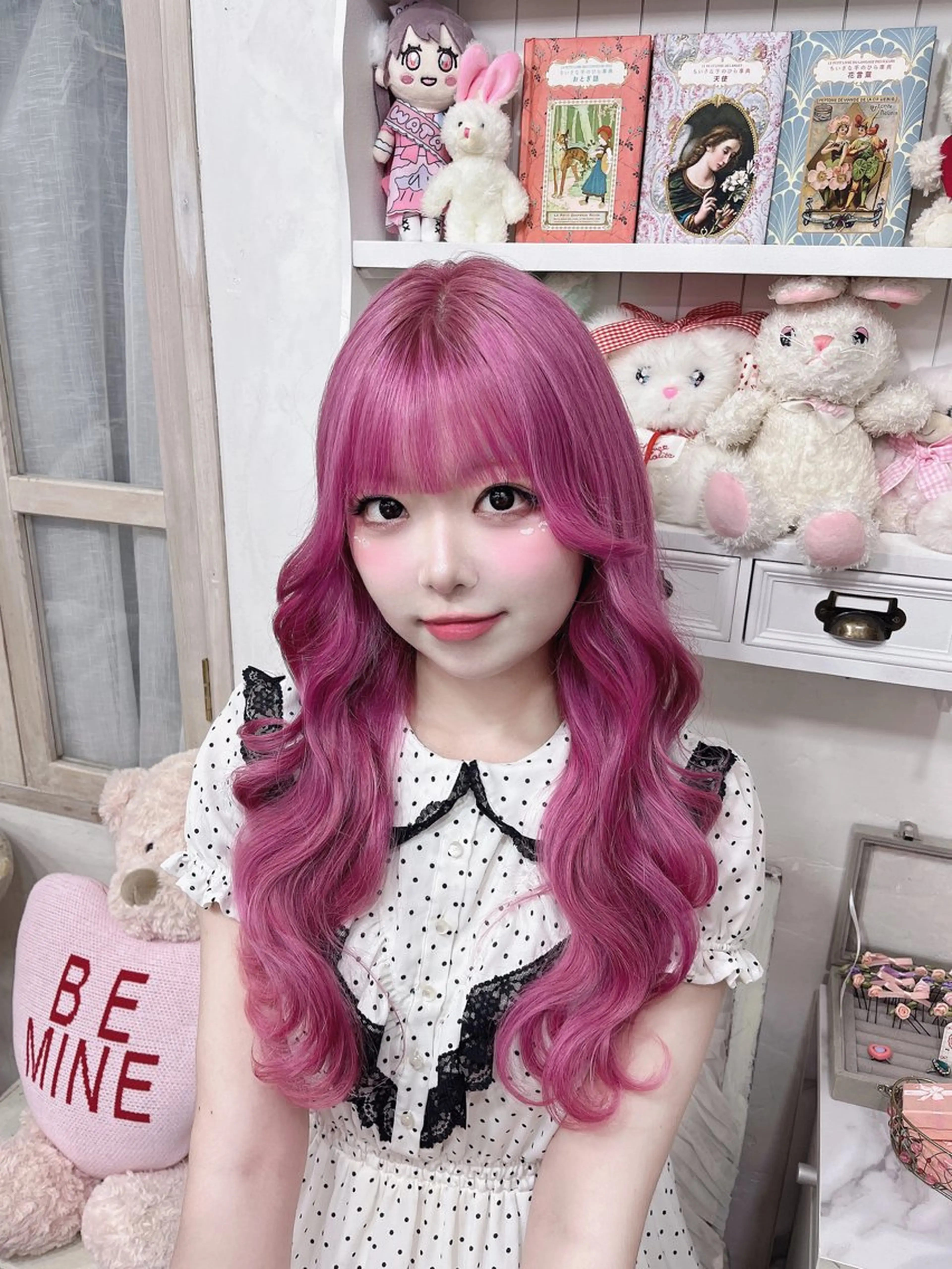 ロング ヘアカラー ハイトーン/アレンジ かなで⊹ ࣪ ˖⟡のヘアスタイル