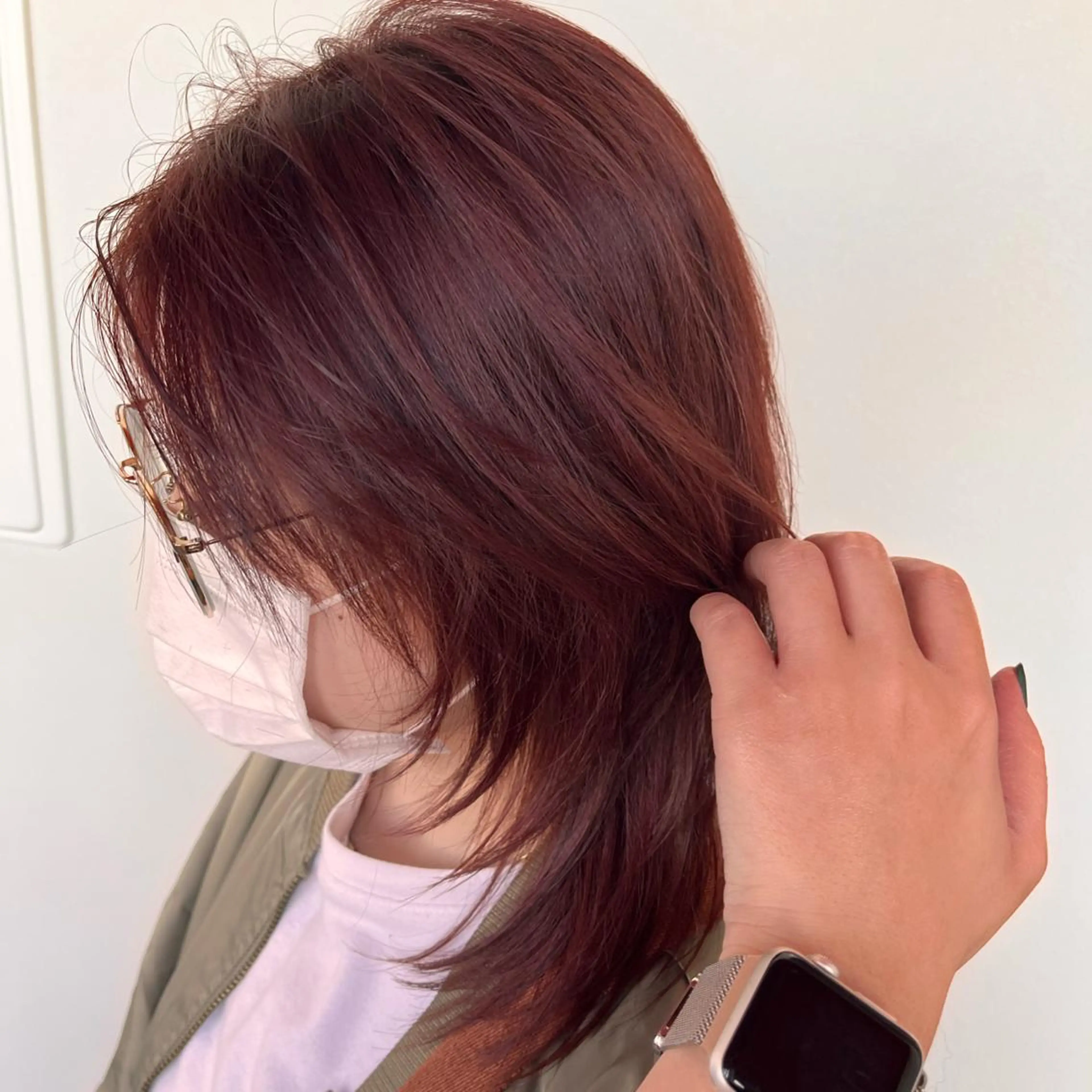 セミロング レイヤーカット ウルフカット Agu hair fika所属・大関 はるかのヘアスタイル