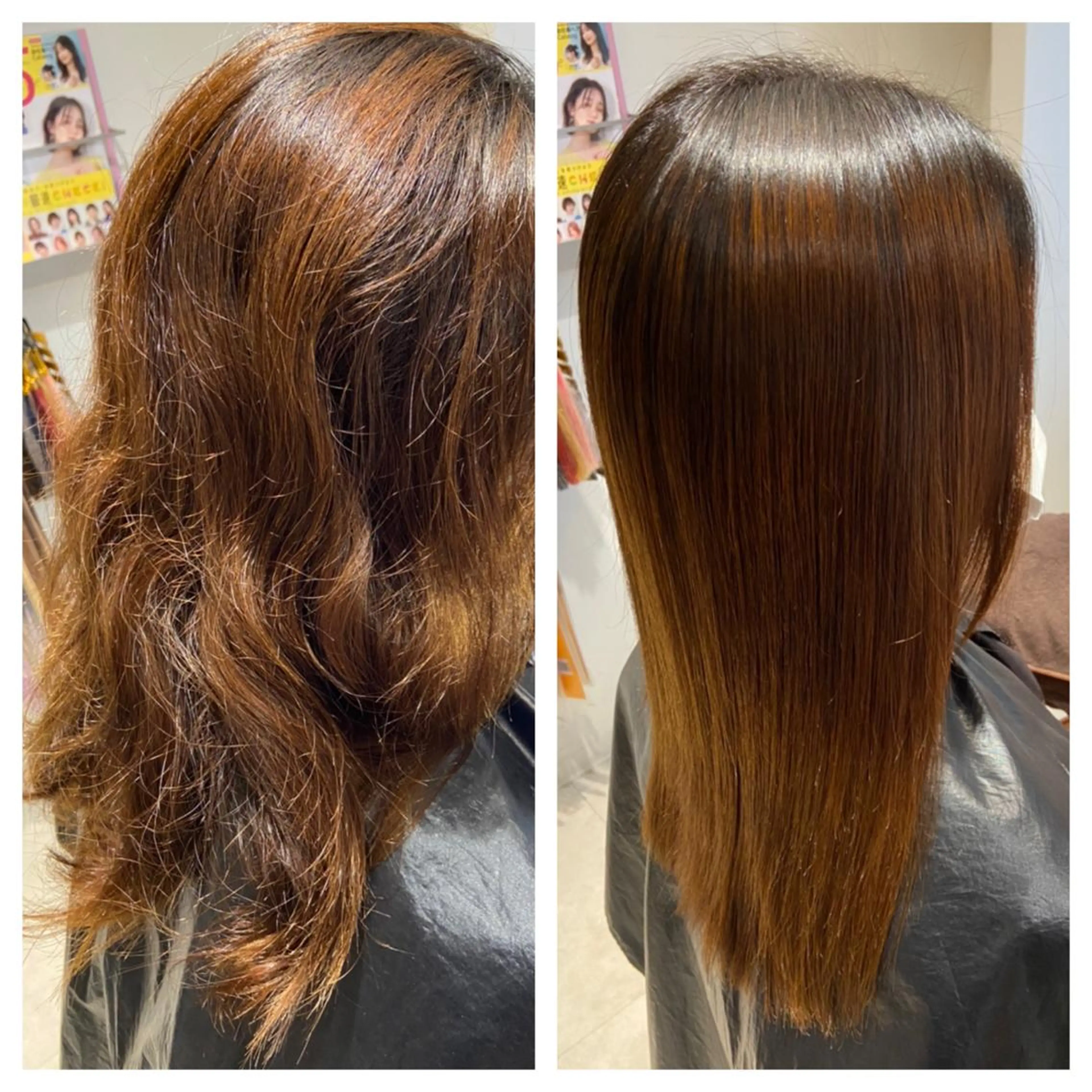 髪質改善ストレート‼️ 酸性域の縮毛矯正です。酸性域だと髪の毛に負担がかからずサラサラ、ツヤツヤになります。の写真