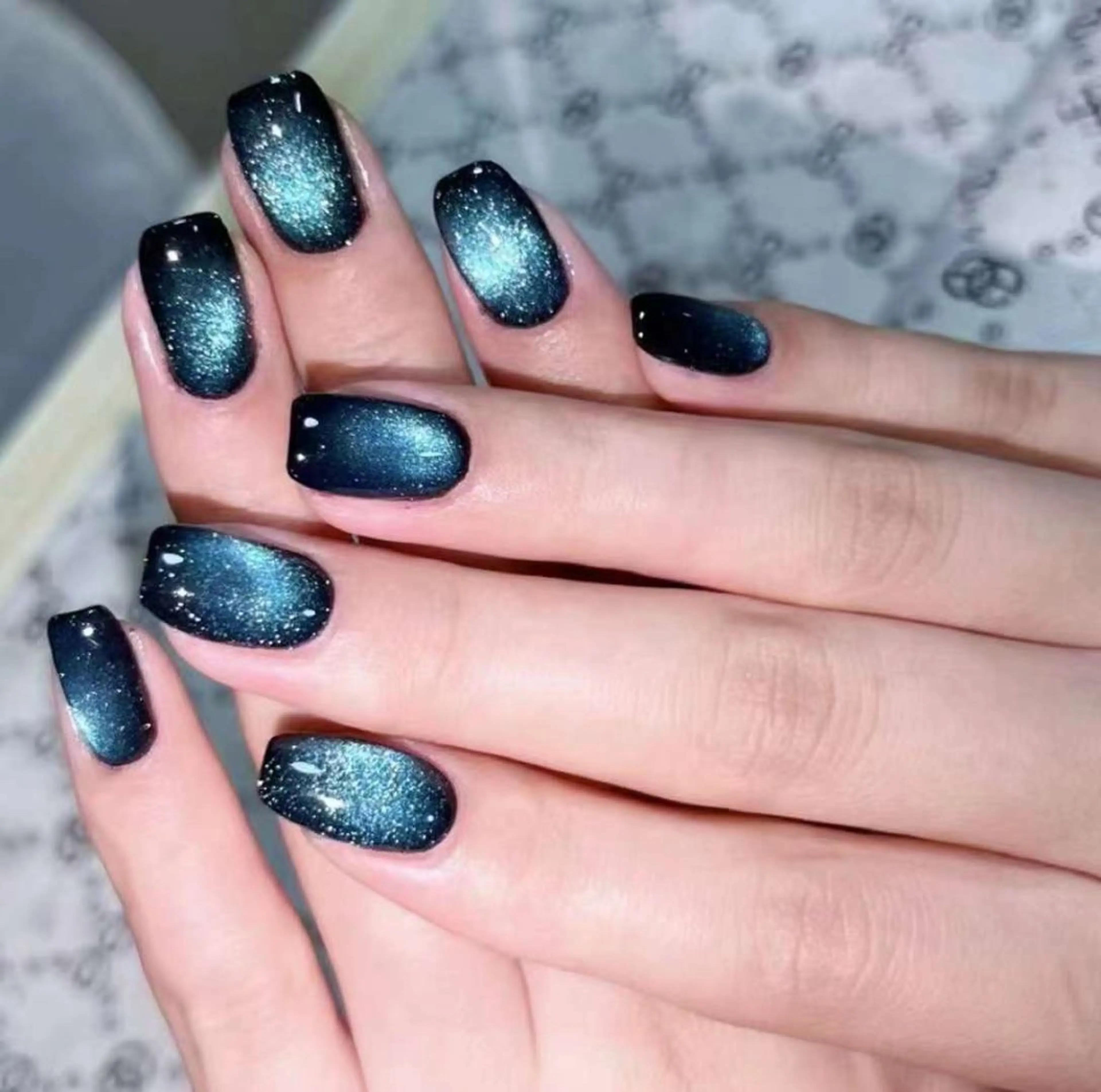 ネイル キラキラネイル マグネットネイル BabyYouMi nailのネイルデザイン