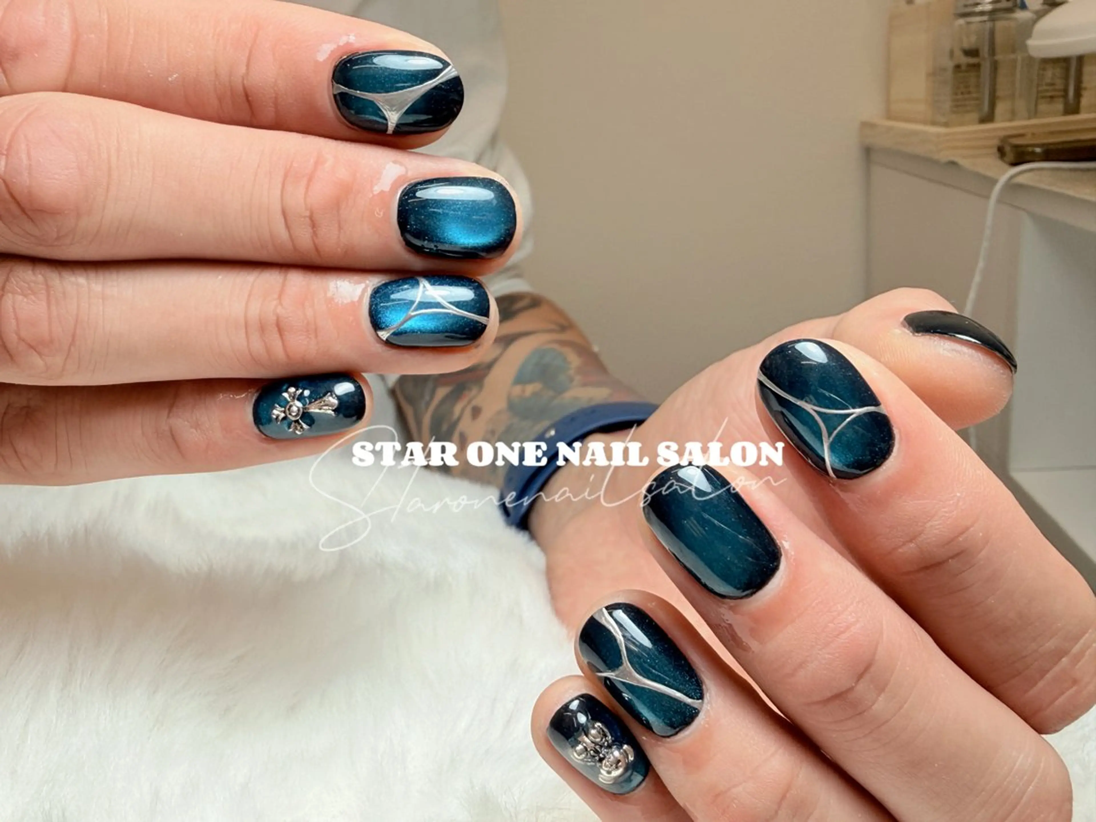 ネイル ハンドネイル 星 あみのネイルデザイン