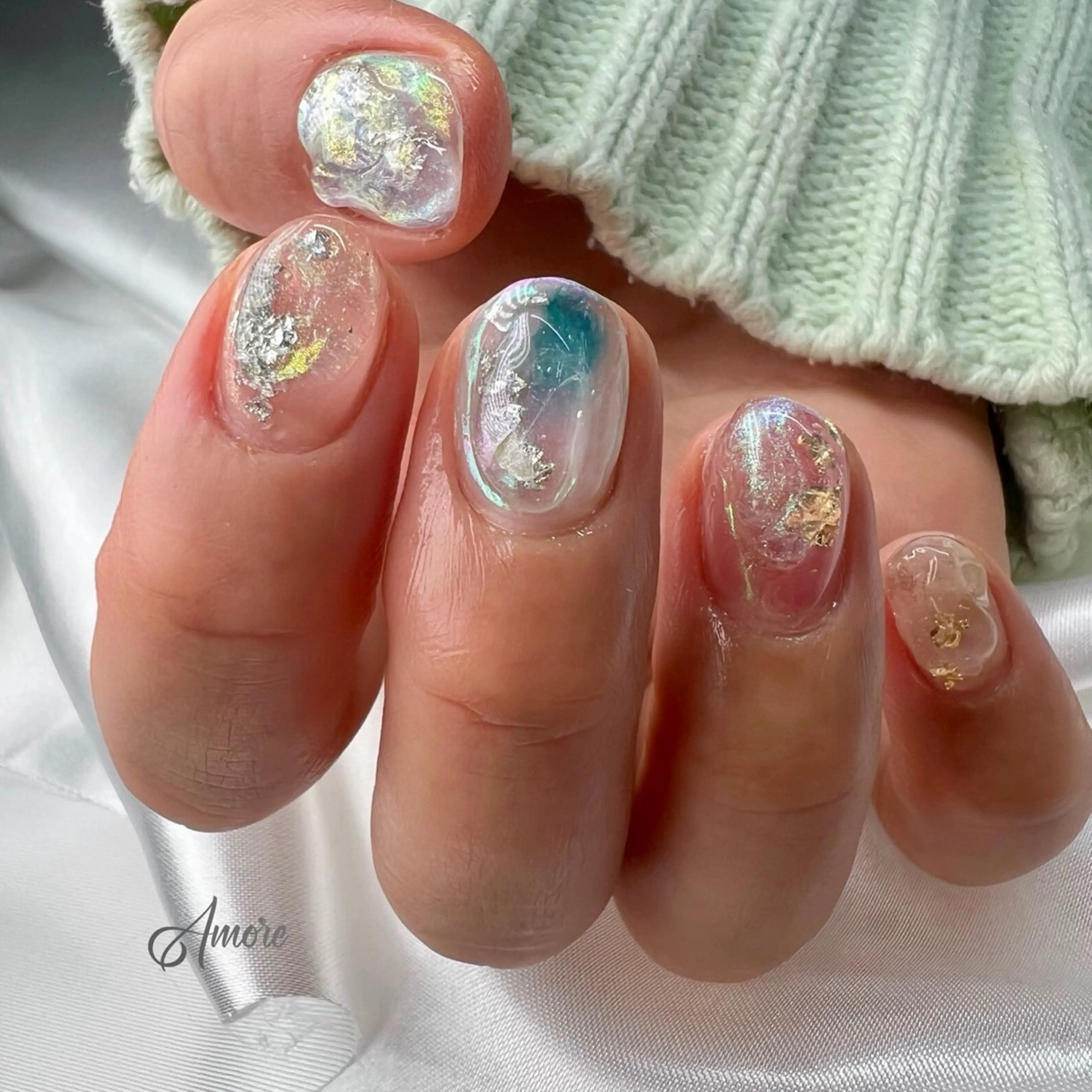 ネイル ジェルネイル キラキラネイル 韓国ネイル パラジェル バレンタイン You kyehwaのネイルデザイン