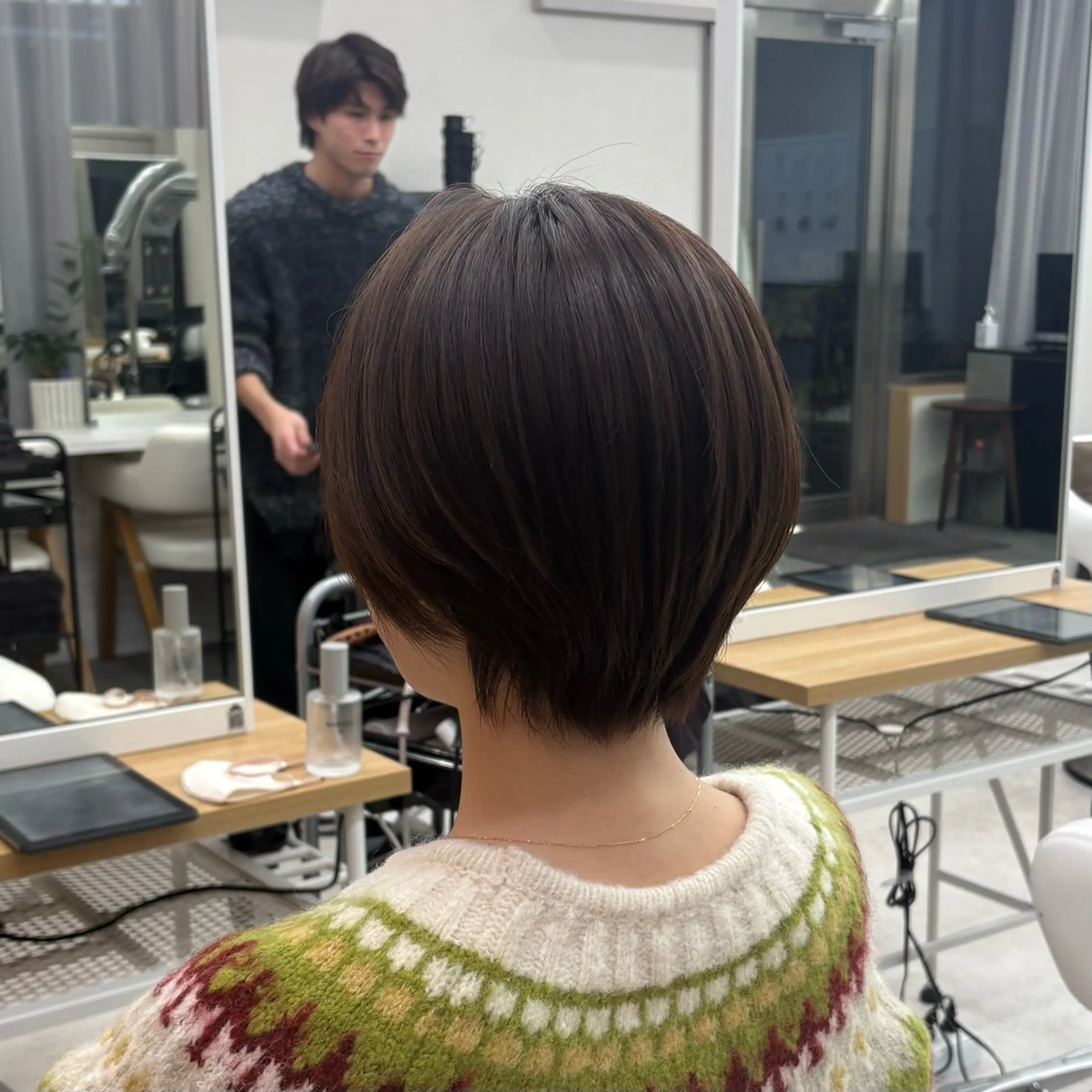 ショート 似合わせカット ショートヘア トリートメント manami/ レイヤー/小顔カットのヘアスタイル