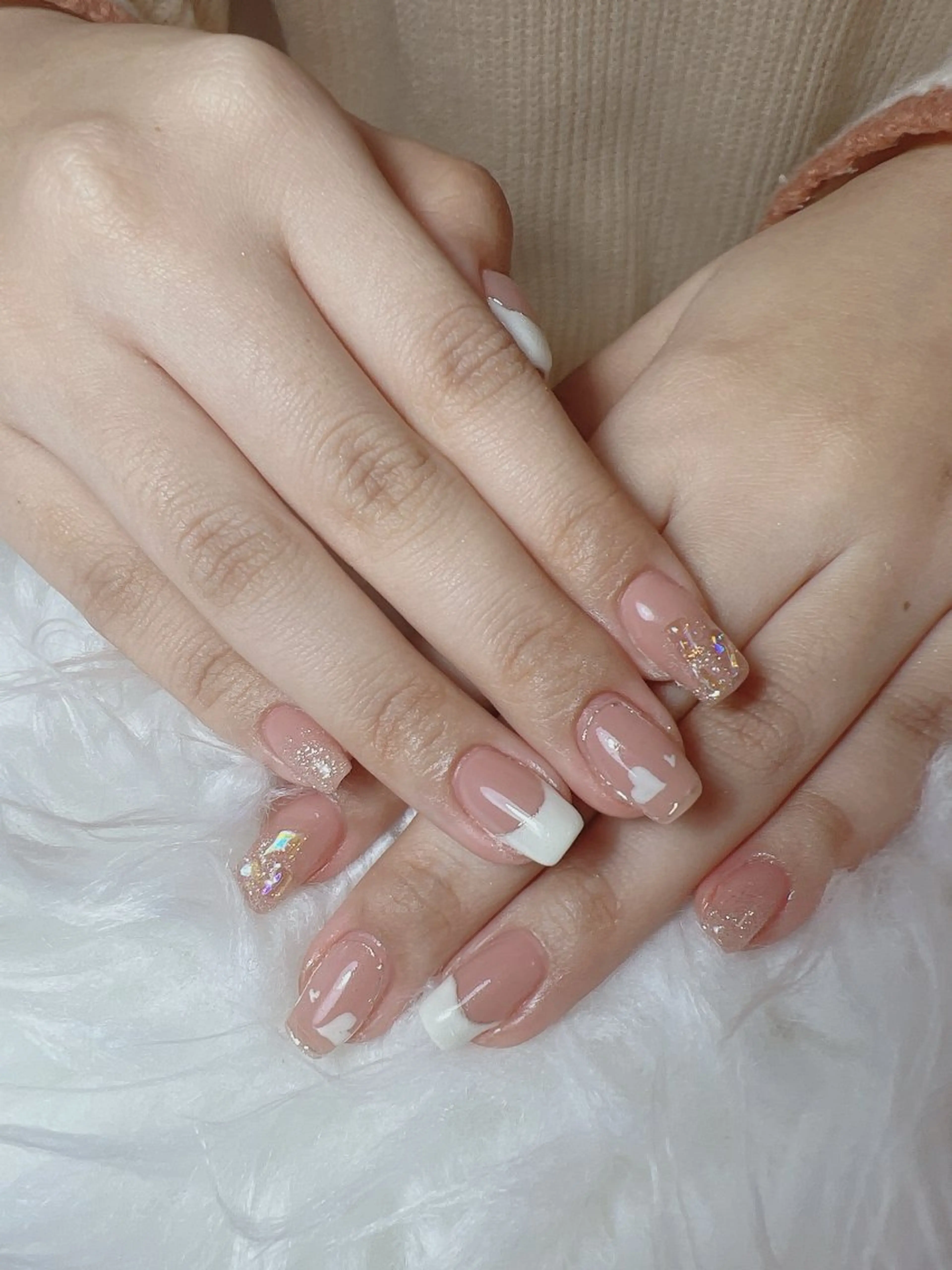 ネイル フレンチネイル 韓国ネイル マグネットネイル ニュアンスネイル オフィスネイル ユミネイルサロン所属・ユミ ネイルサロンのネイルデザイン