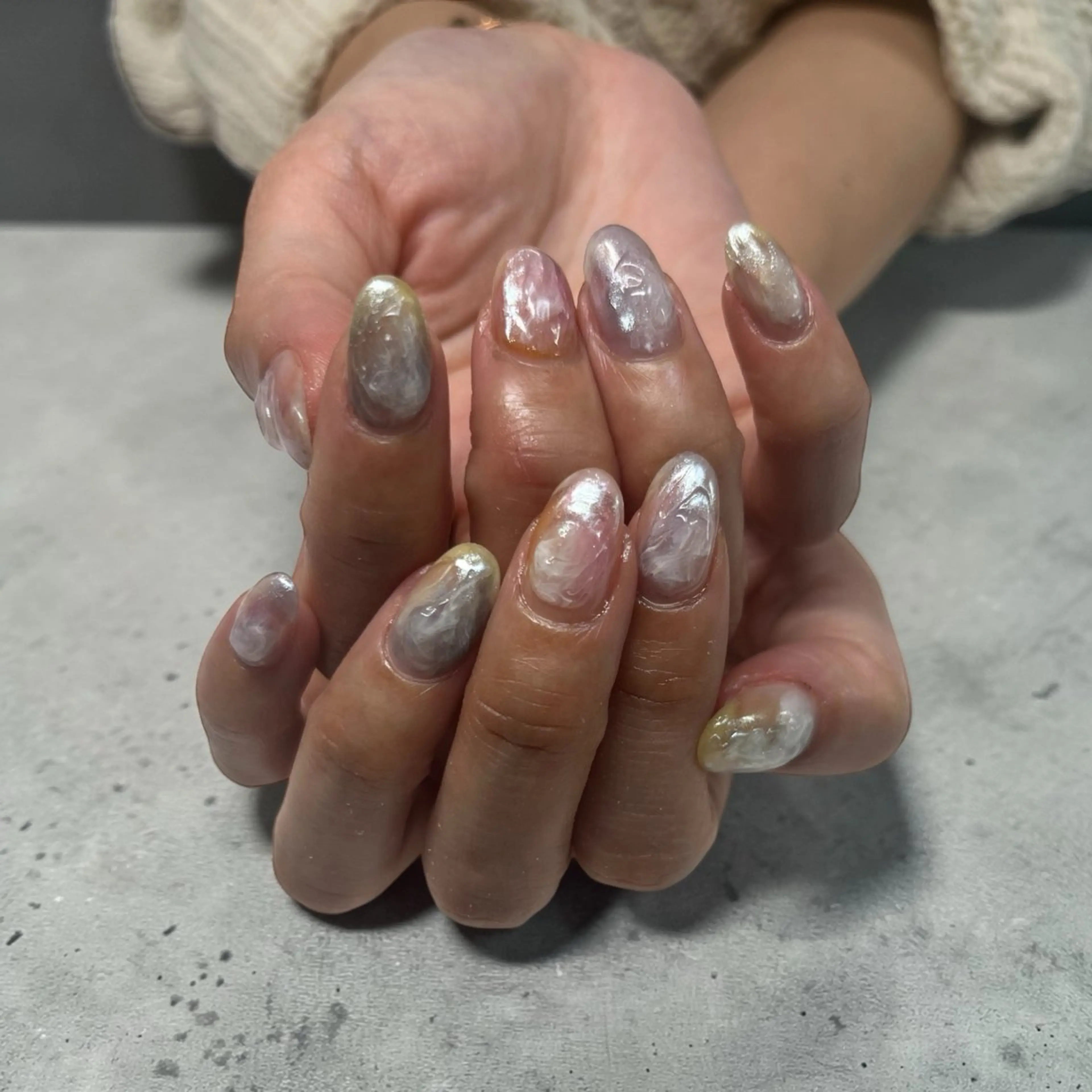 ネイル ニュアンスネイル ハンドネイル mellow mのネイルデザイン