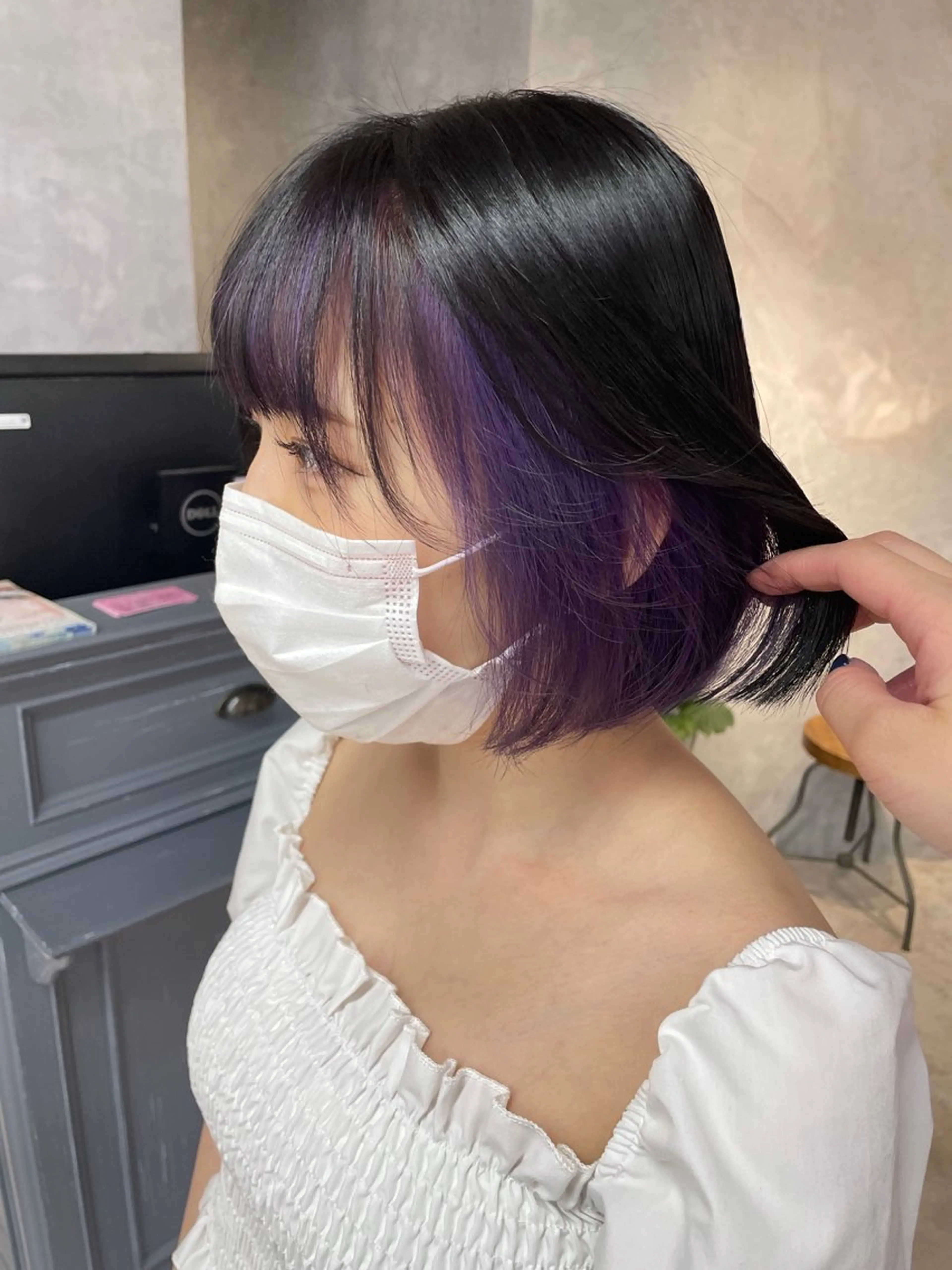 カラー ベージュカラー ブリーチ ダブルカラー グレージュ ハイトーンカラー ミルクティーベージュ /ピンク/大阪/堀江のヘアスタイル