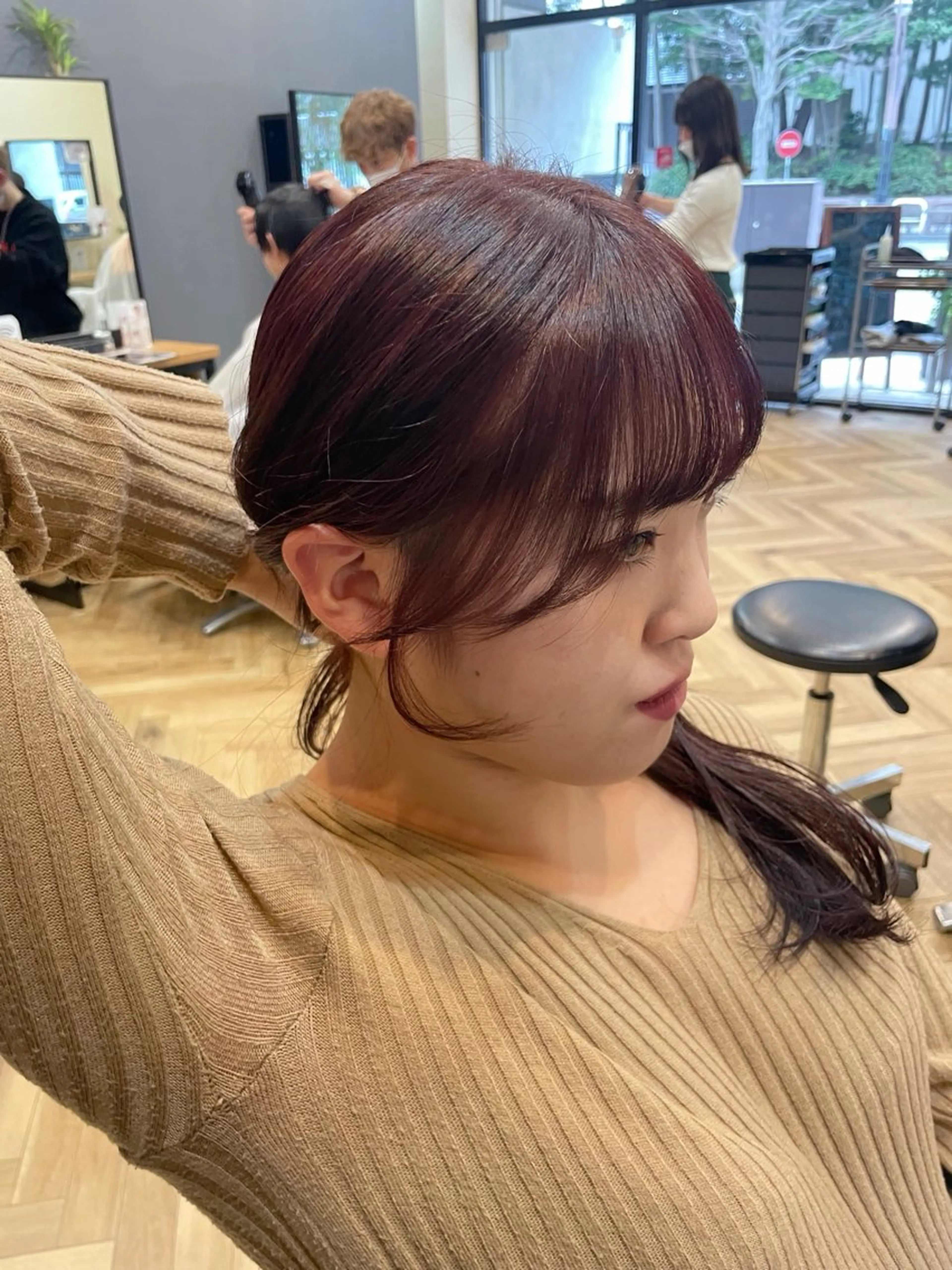 ロング 小顔カット 鎌取/透明感カラー /ボブ/顔まわりのヘアスタイル