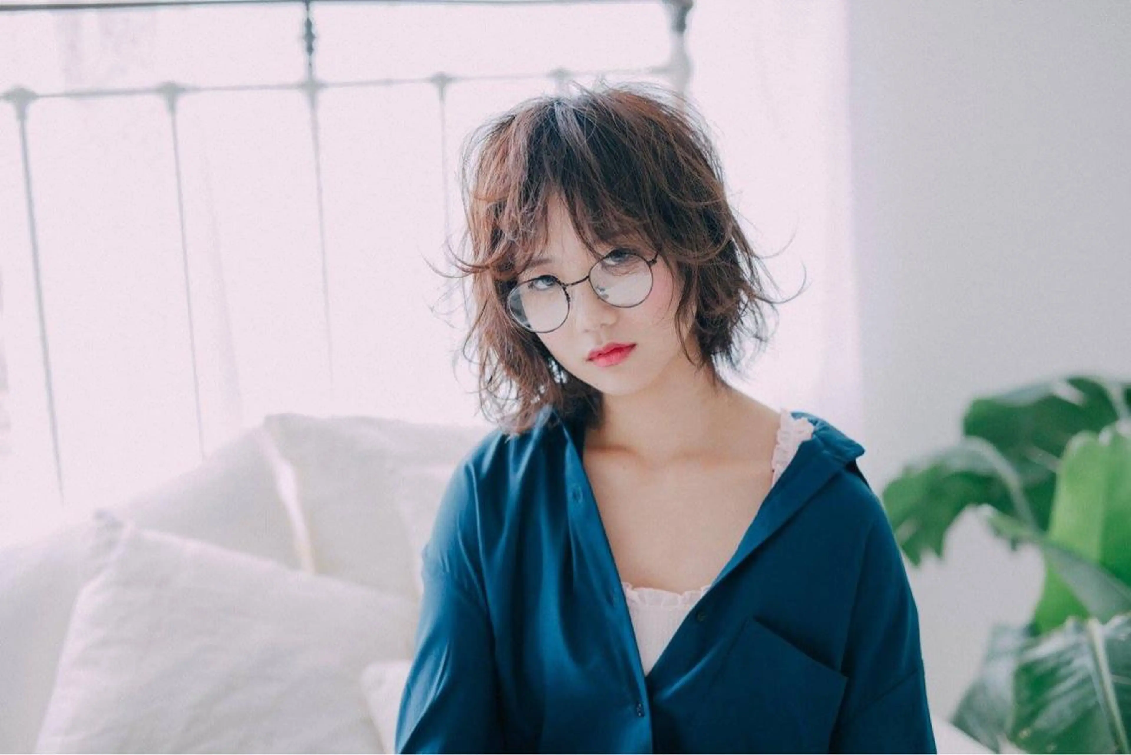 ミディアム カラー パーマ 舘野 太嘉宏のヘアスタイル