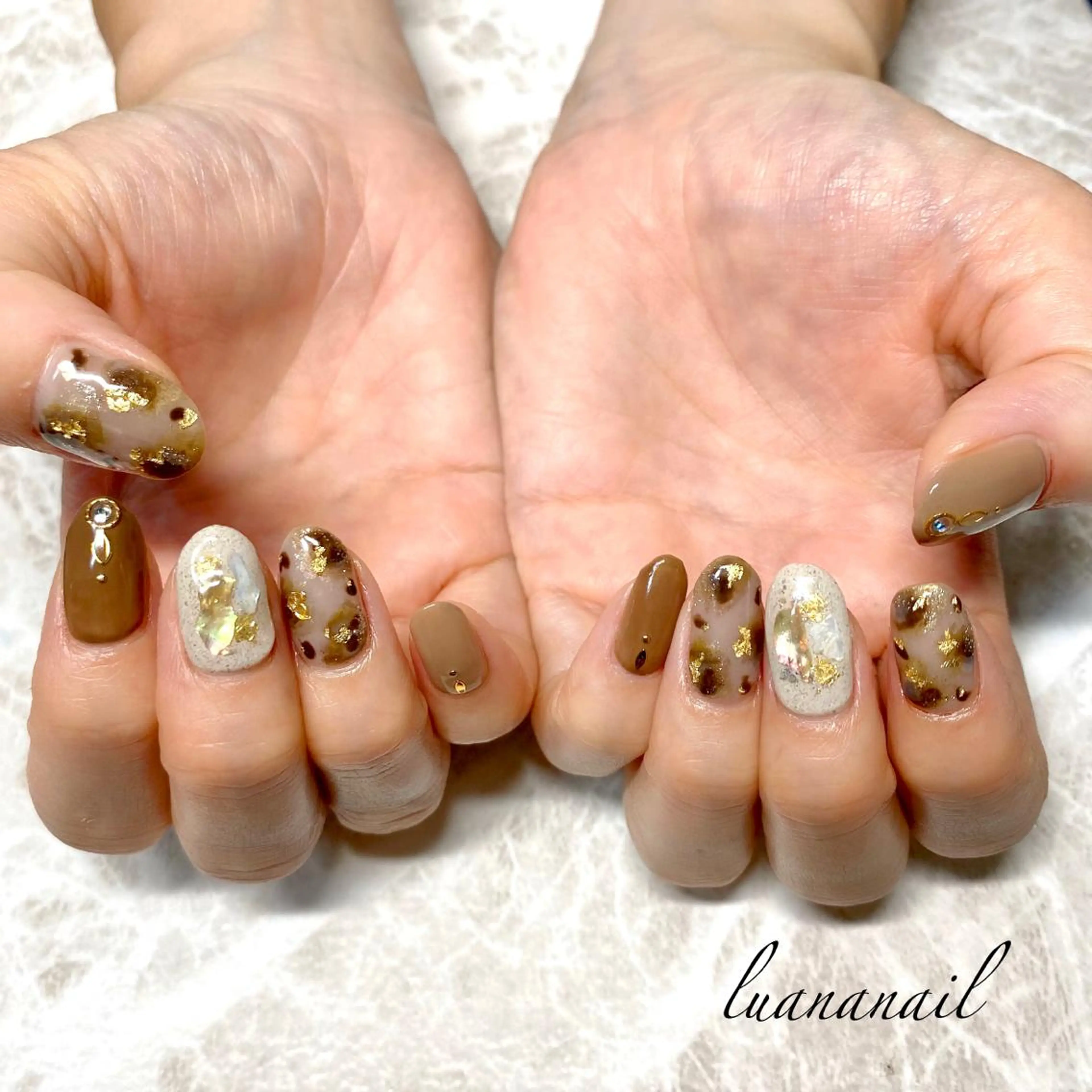 ネイル ブラウン luana nailのネイルデザイン