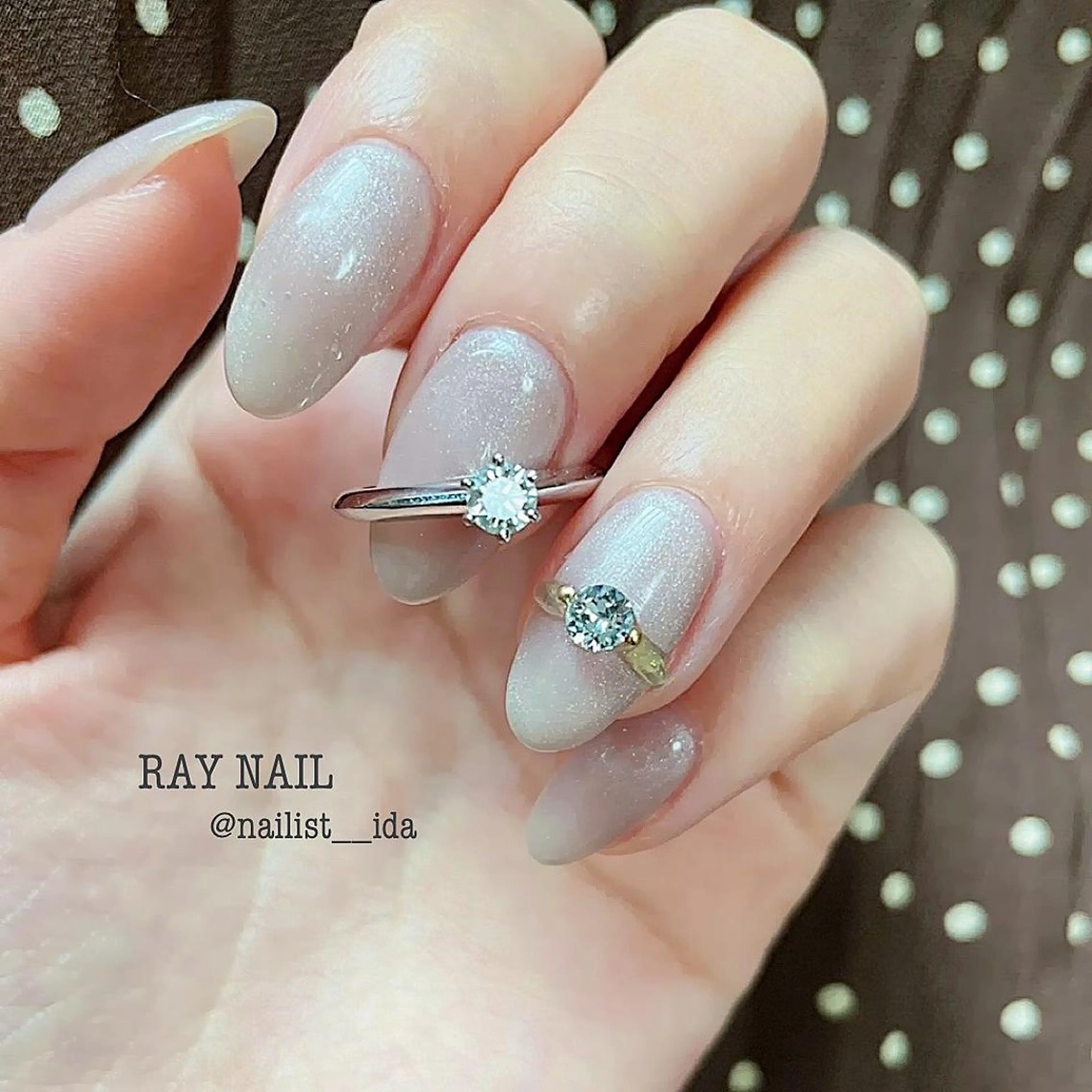 ネイル アートネイル ブライダルネイル Arowa 伊田のネイルデザイン