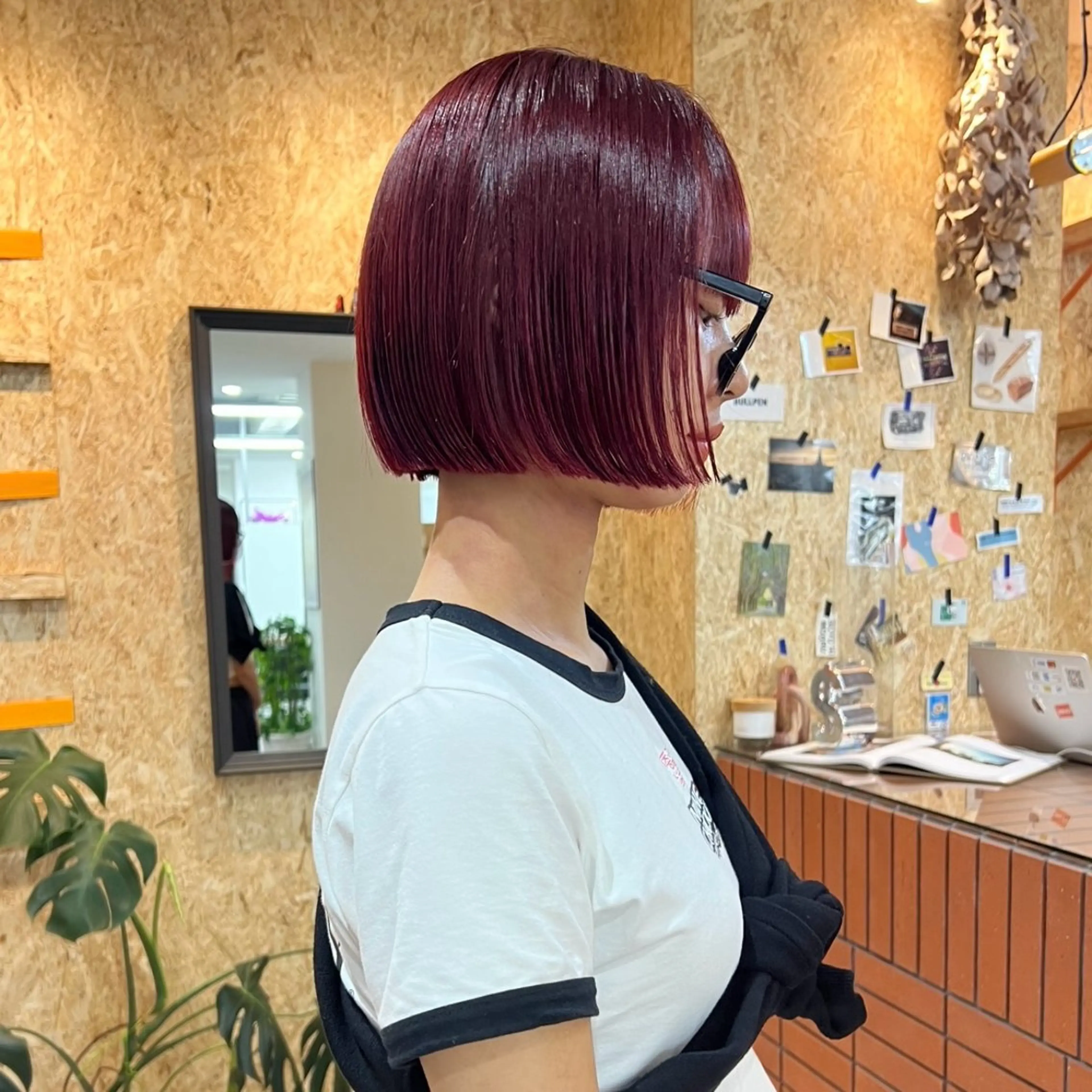 ショート カラー カット ヘアカラー arisa/暖色 /伏見/レイヤーのヘアスタイル