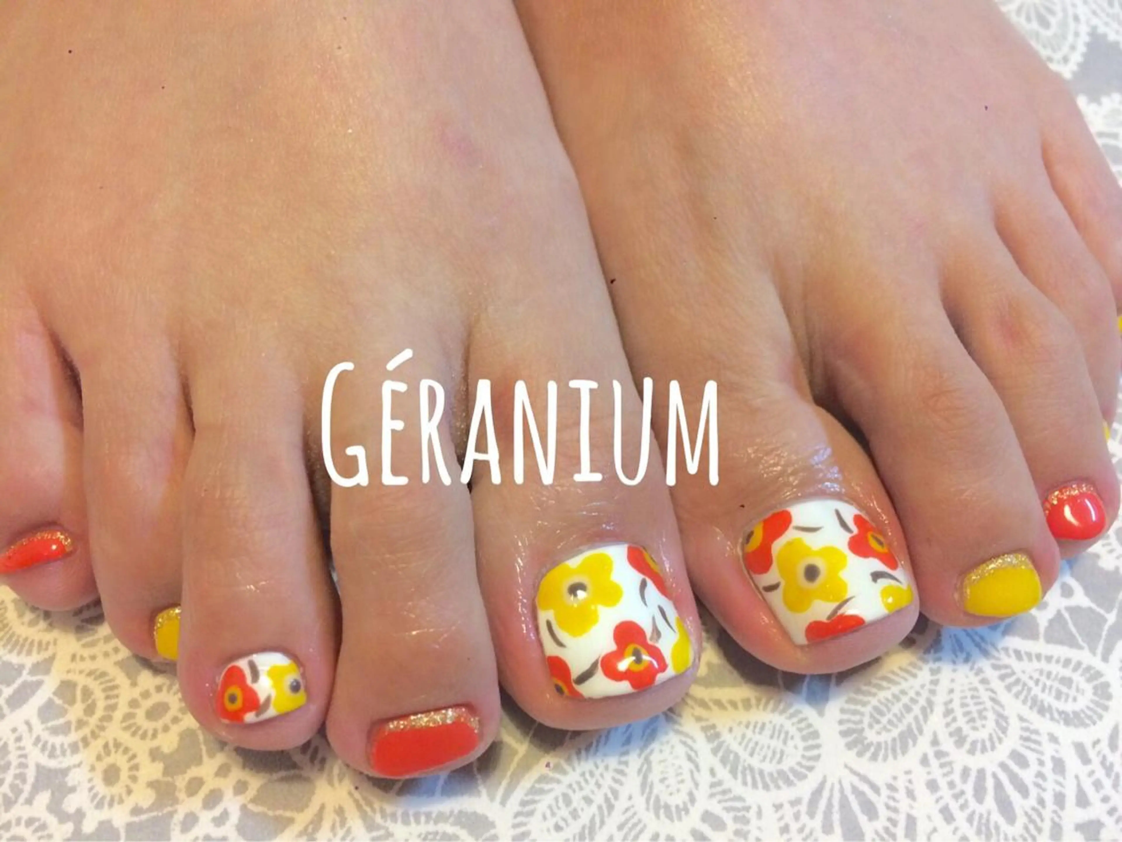ネイル フットネイル GéRanium Harukaのネイルデザイン